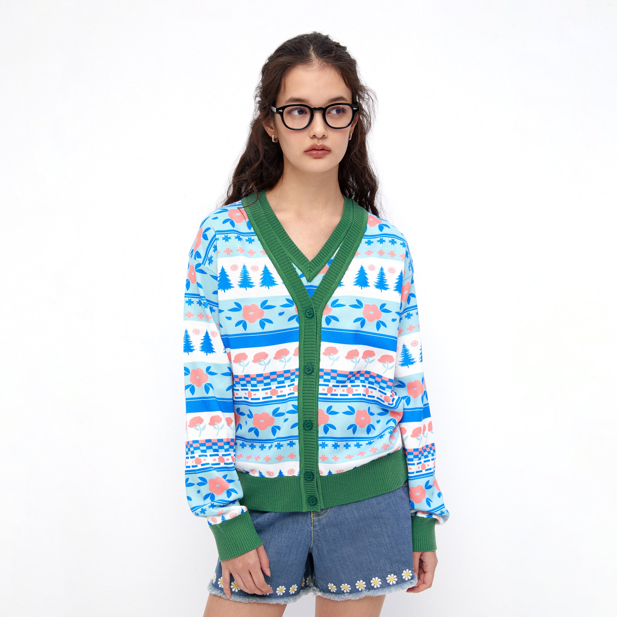 เสื้อคาร์ดิแกน Nordic Garden Multi Color