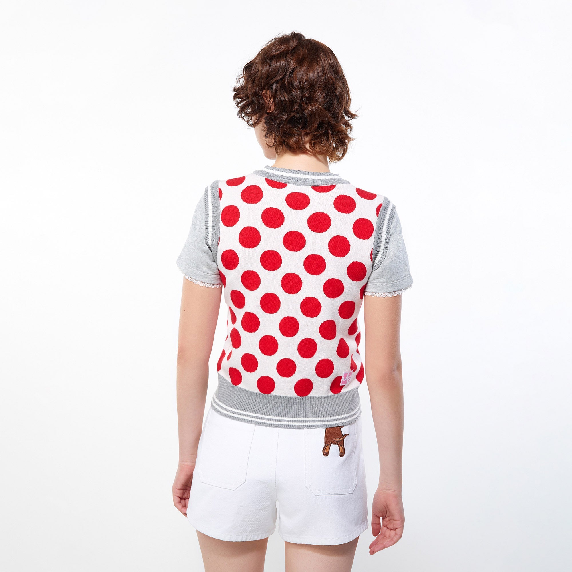 Tom&Jerry Polka-Dot Knit Vest Multi Color