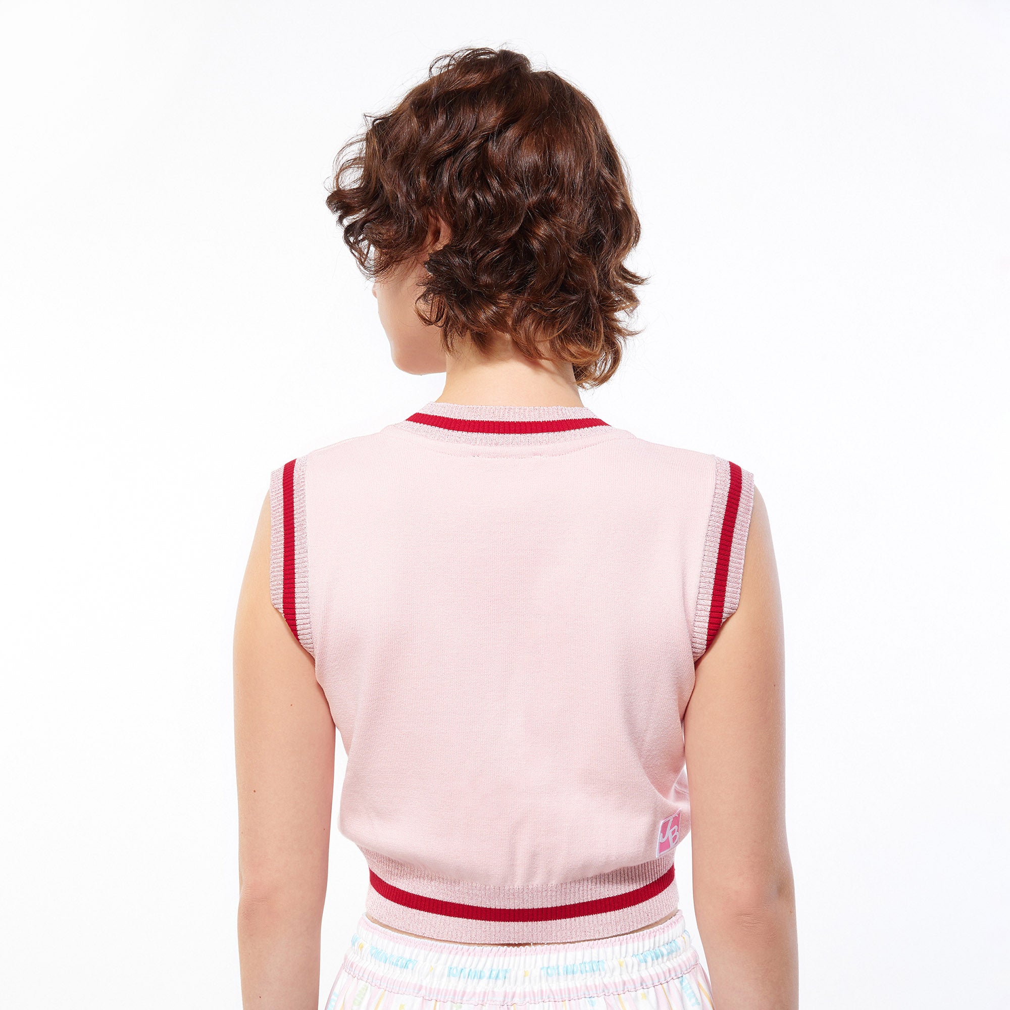 Happy 85Th Birthday Tom and Jerry Crop Vest Pink