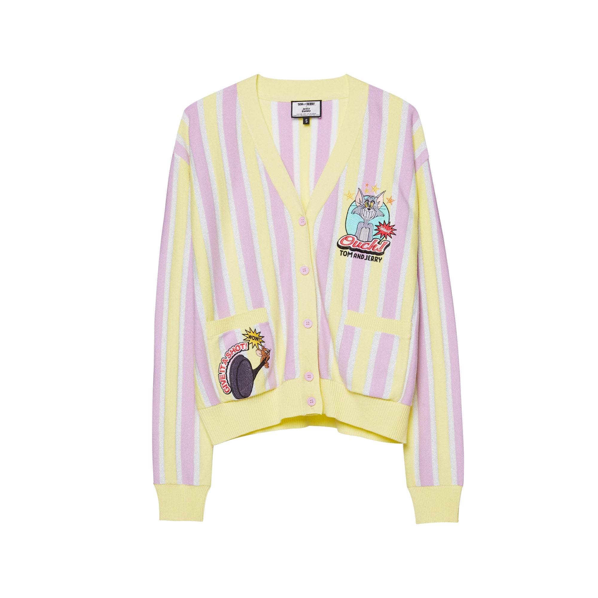 Quirky Tom&Jerry Striped Cardigan Multi Color