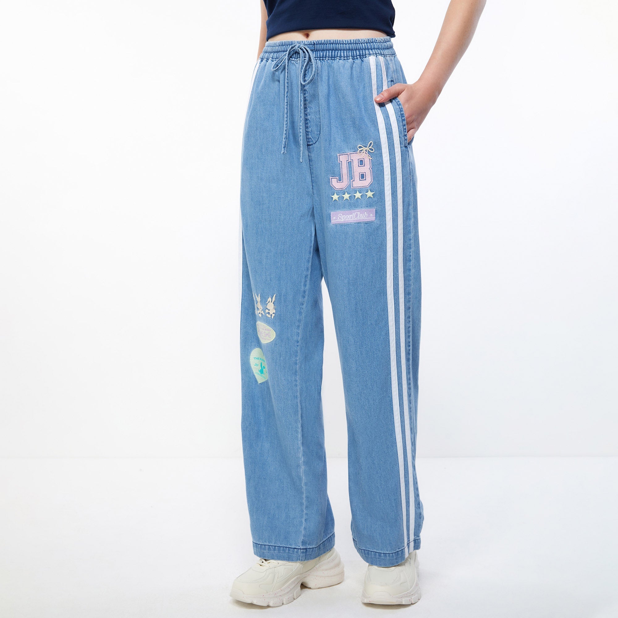 Sport Club Denim Track Pants Blue