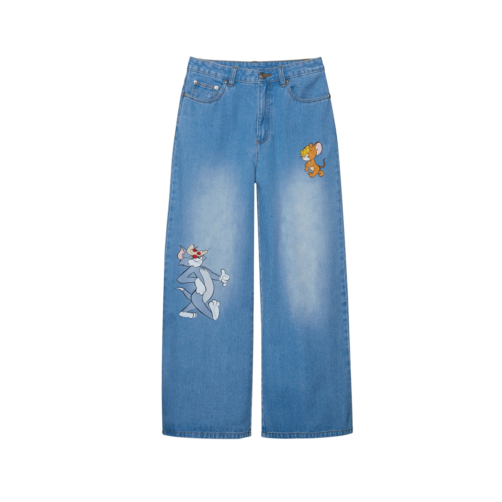 Tom&Jerry Chase Scene Denim Jeans Blue