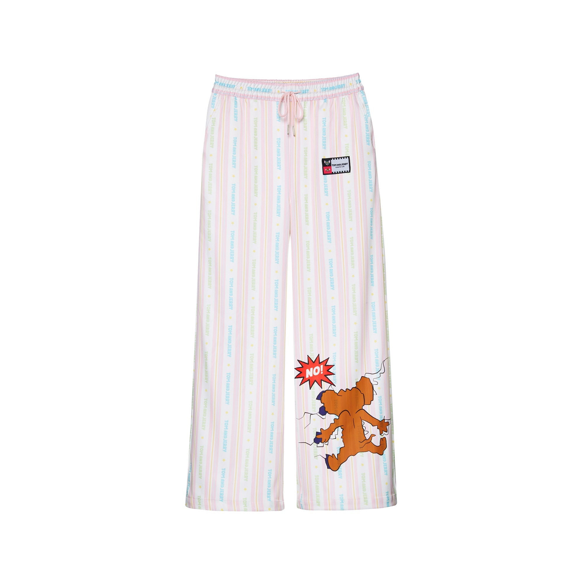 Pastel Tom&Jerry Stripe Wide-Leg Pants Multi Color