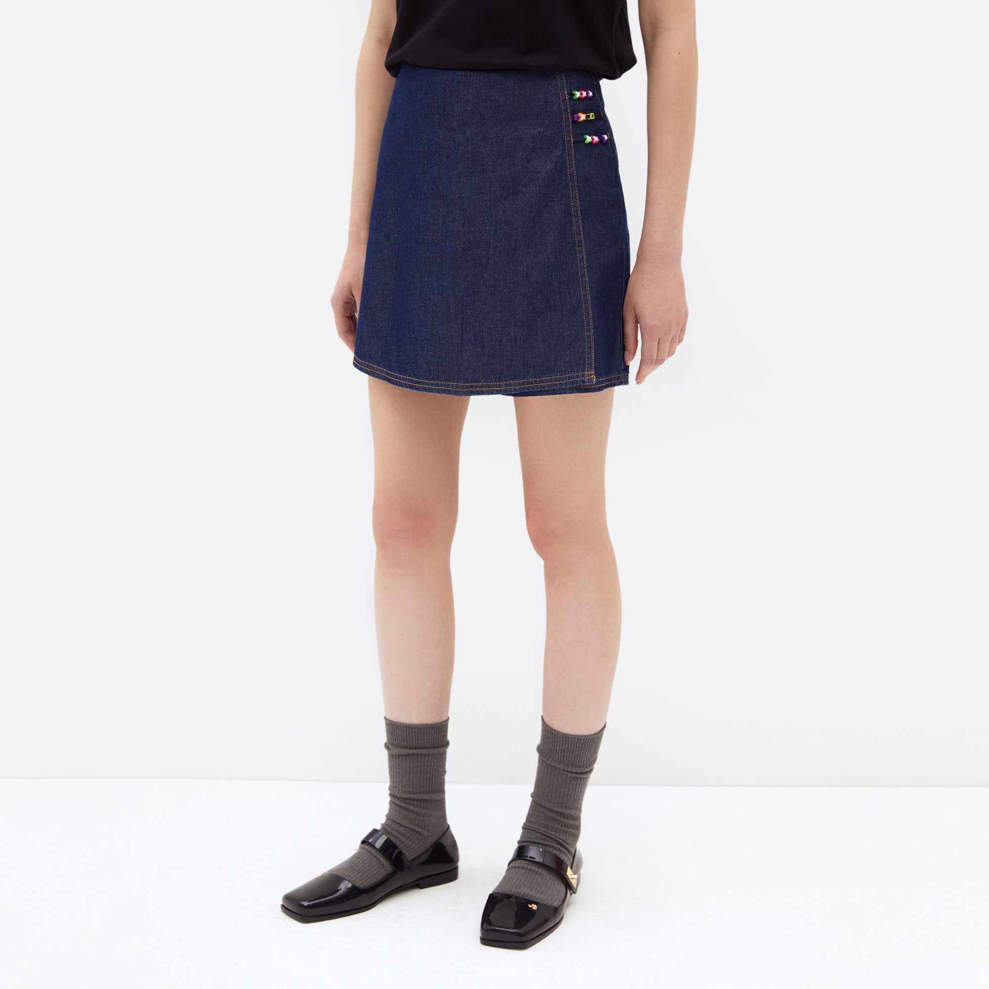 Sunny Breeze Denim Skort Blue