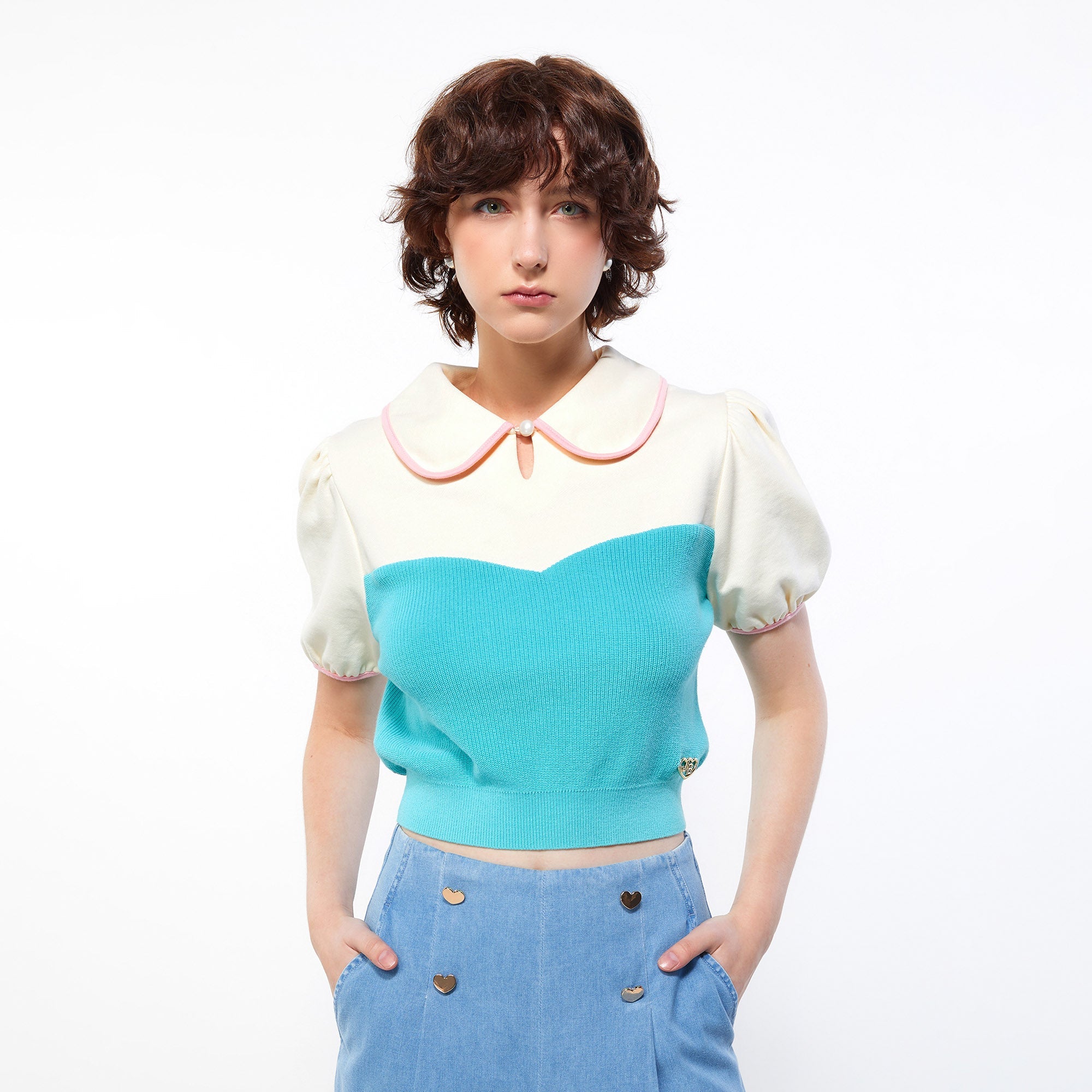 Hybrid Cropped Top Multi Color