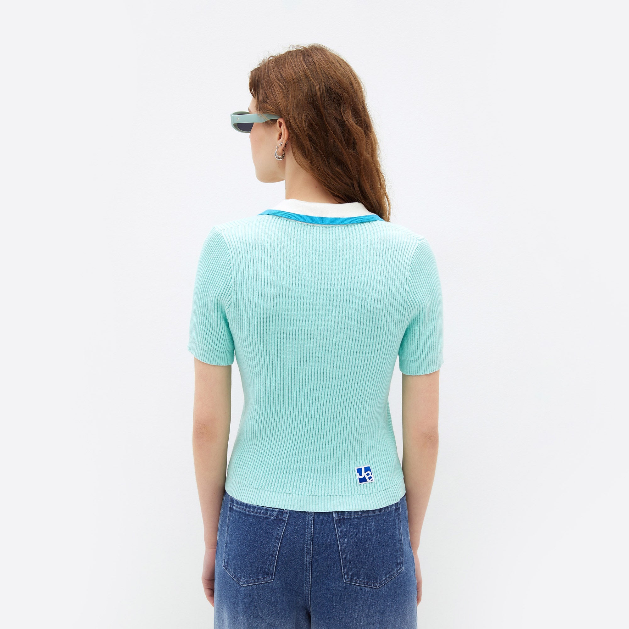 Jelly Bunny Summer Club Ribbed Knit Top Green