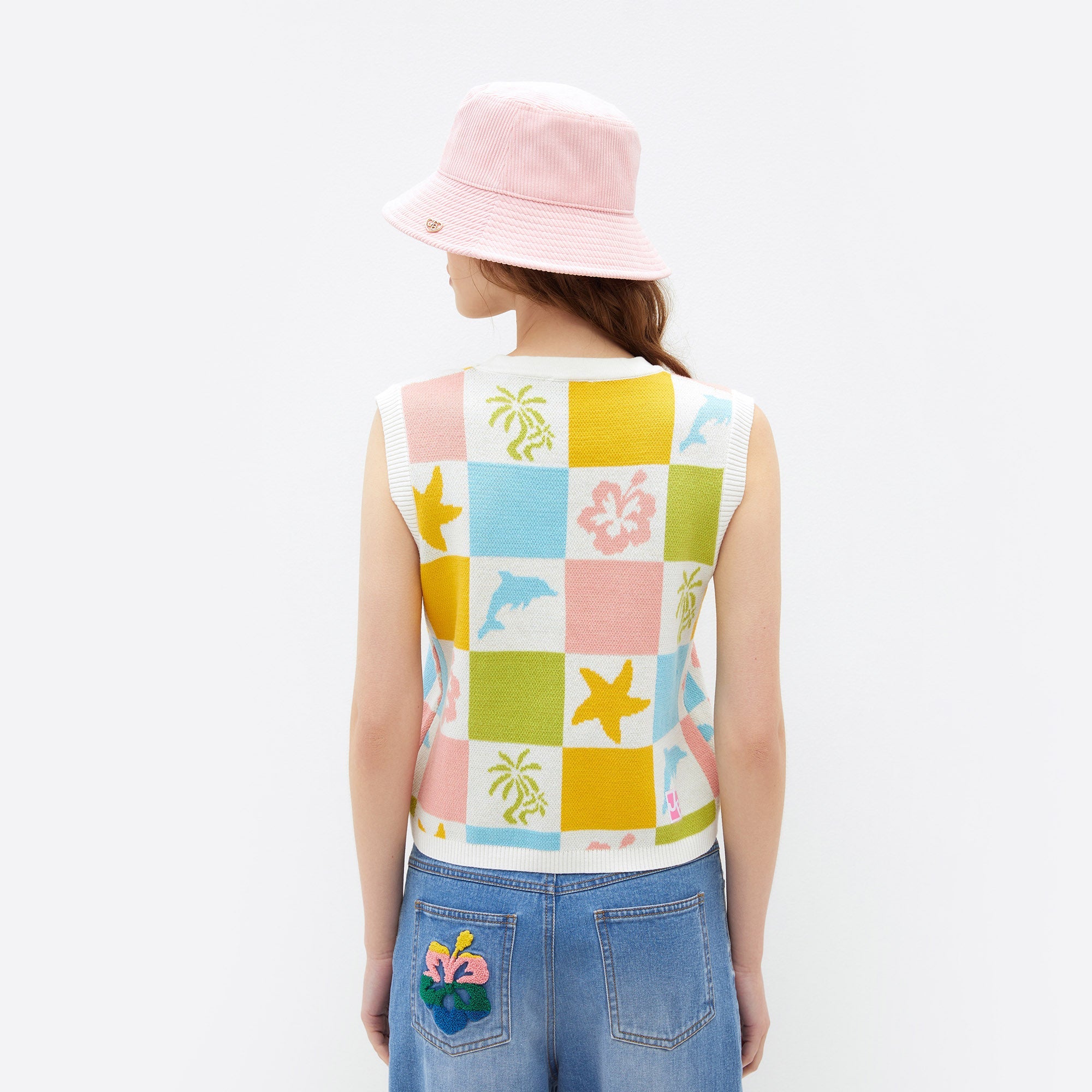 Summer Bliss Knit Vest Multi Color