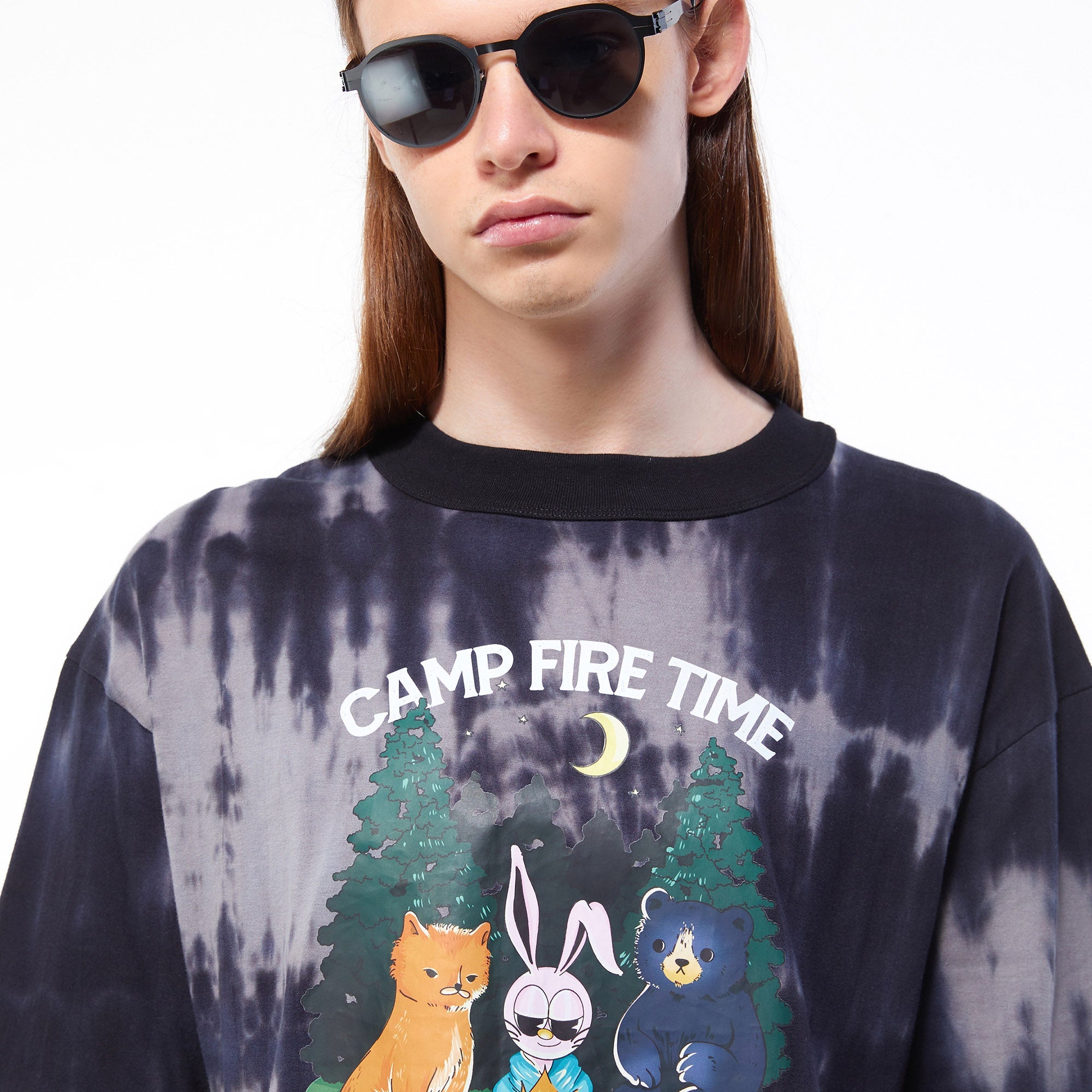 Camp Fire Time Tie Dye Tee Multi Color