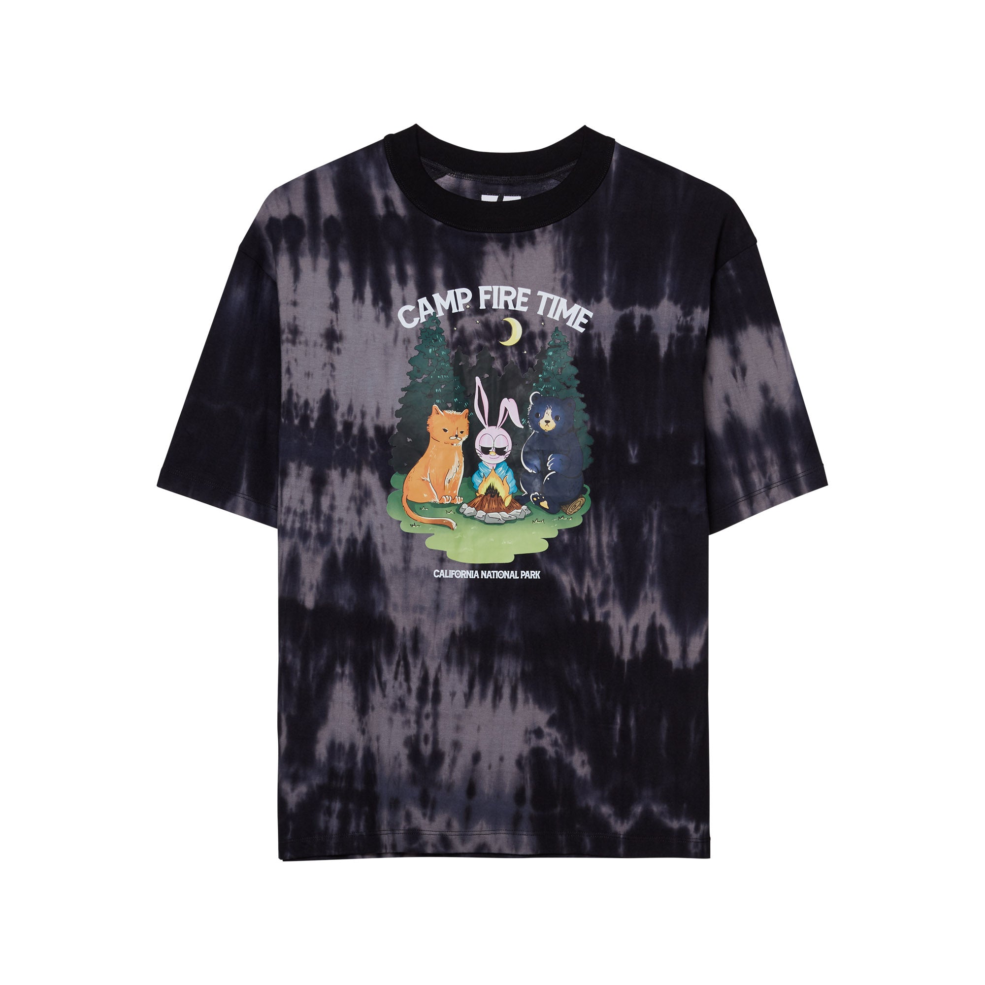 Camp Fire Time Tie Dye Tee Multi Color