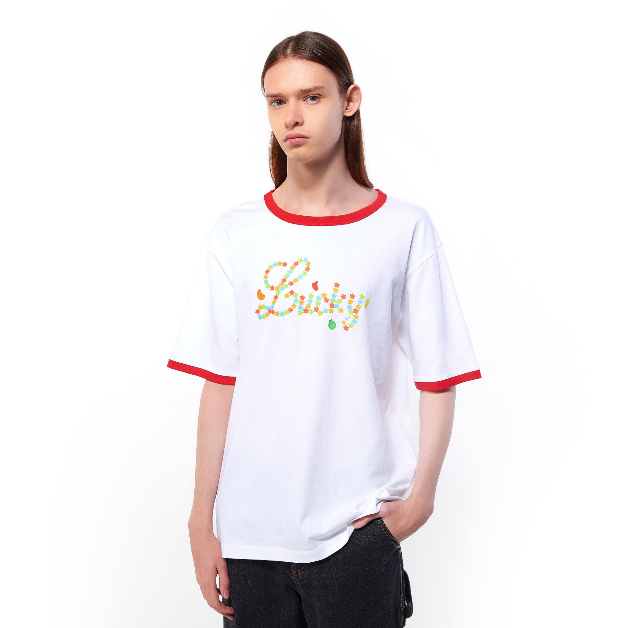 Living Stars Ringer T-Shirt White