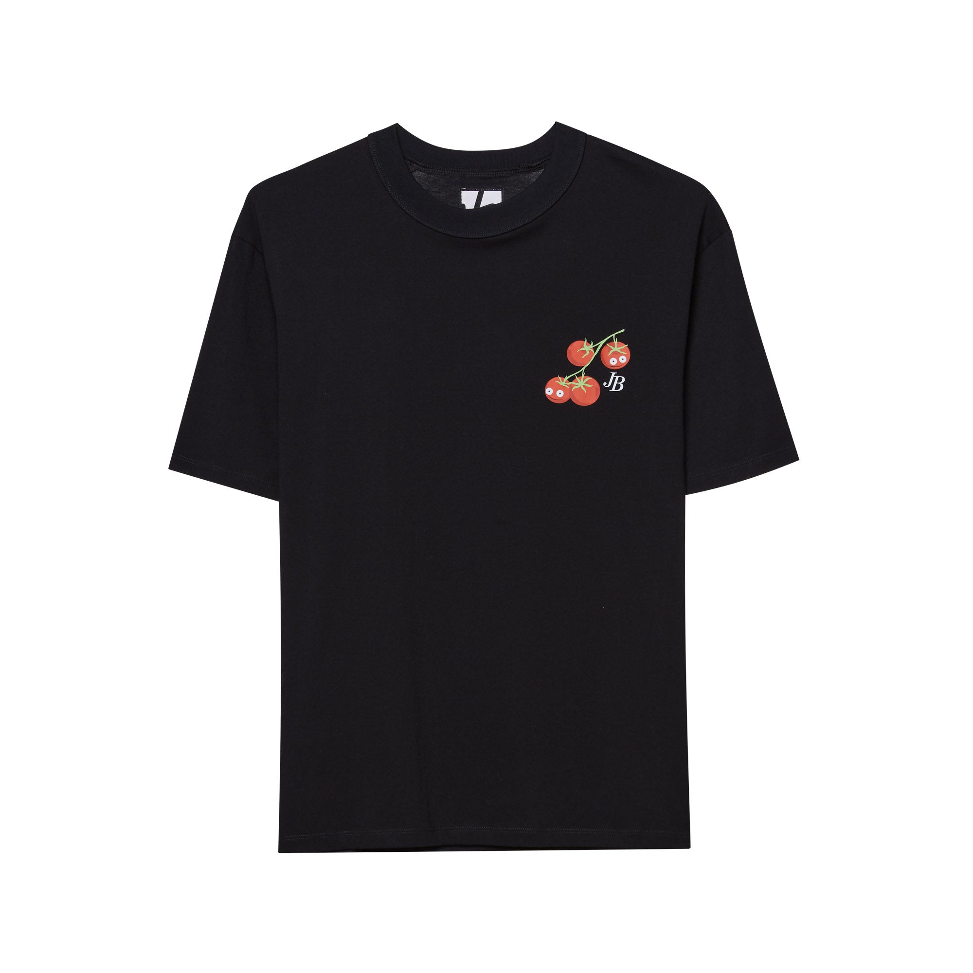 Cherry Tomatoes Print Oversized Tee Black