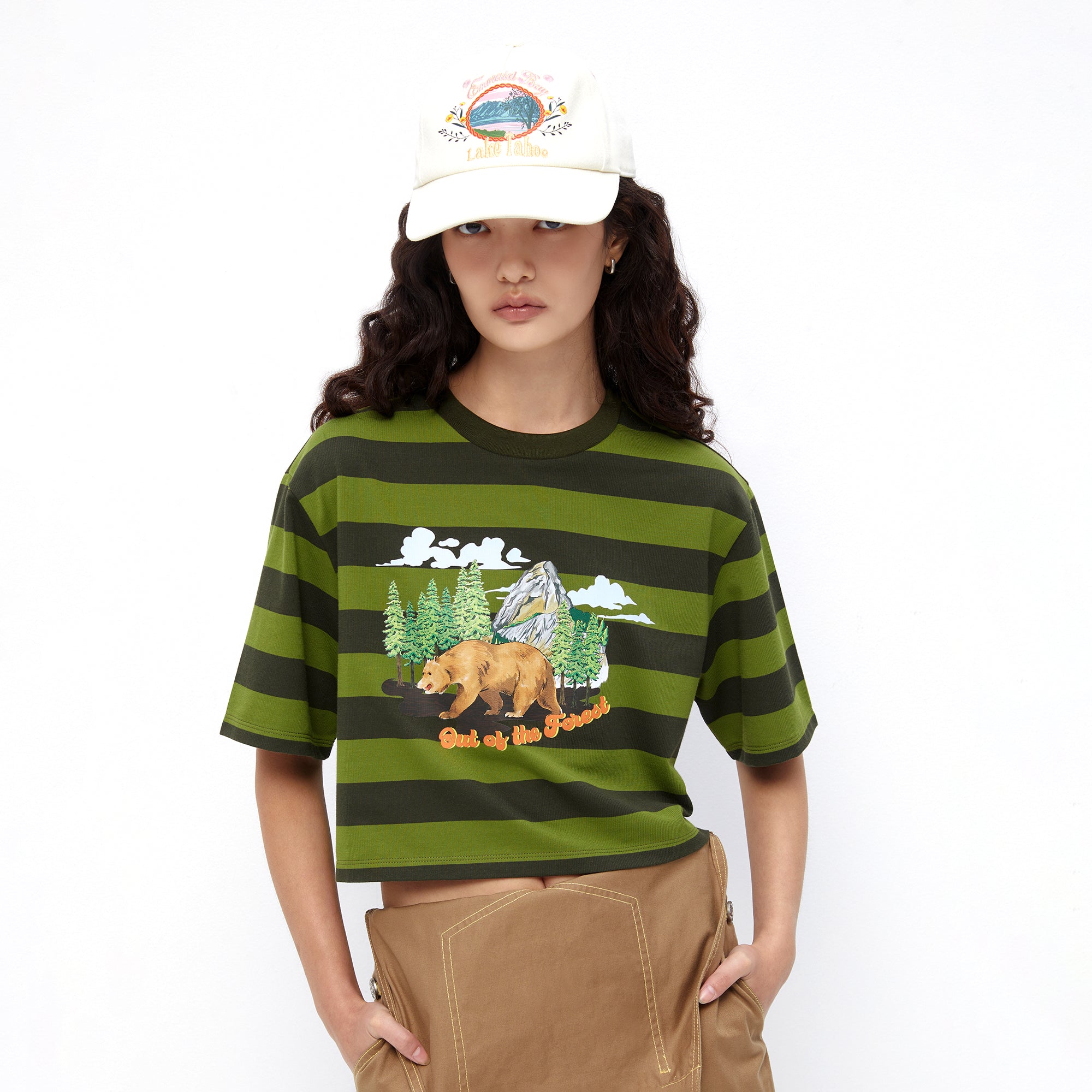 Out Of The Forest Cropped Tee Multi Color