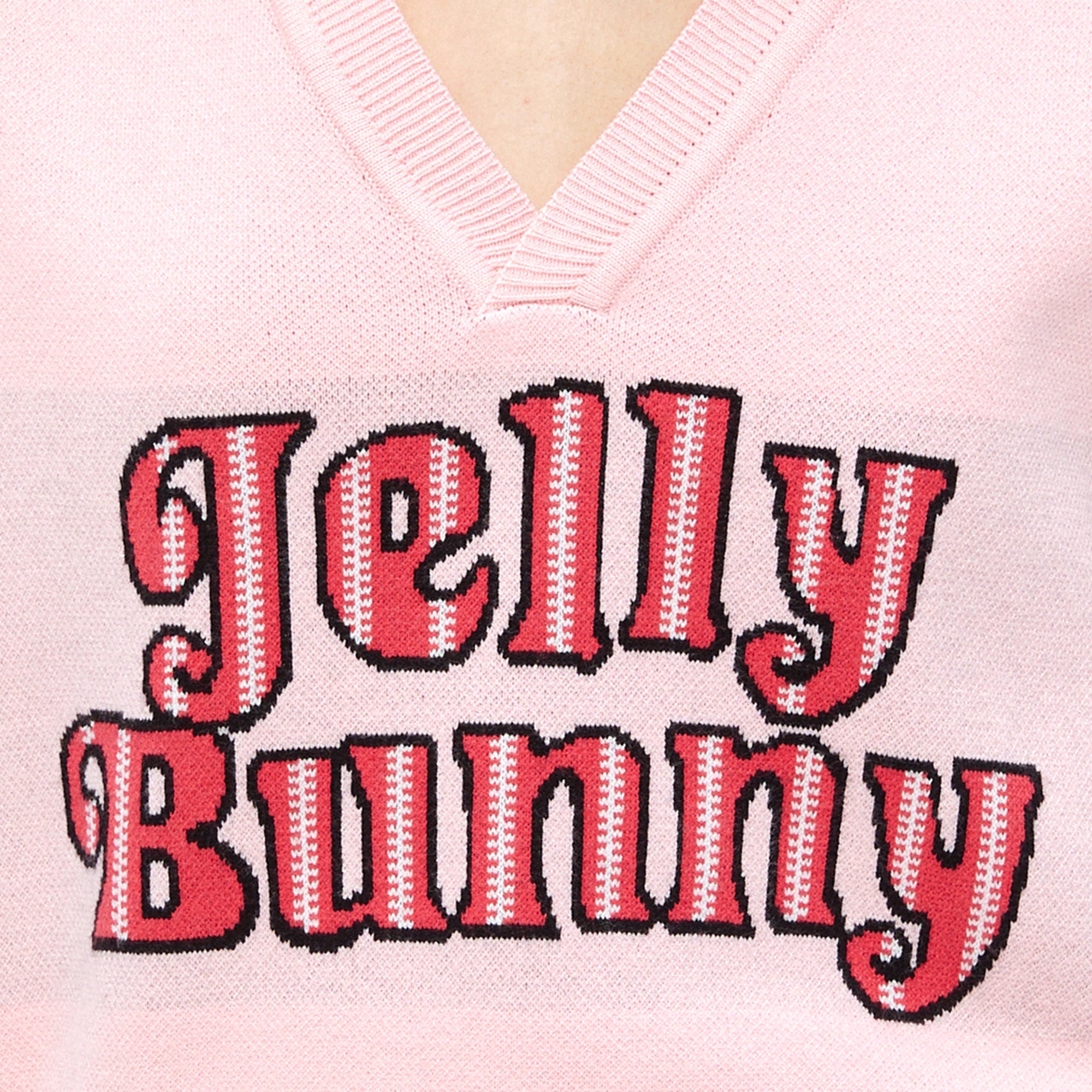 Jelly Bunny Knit Vest Pink