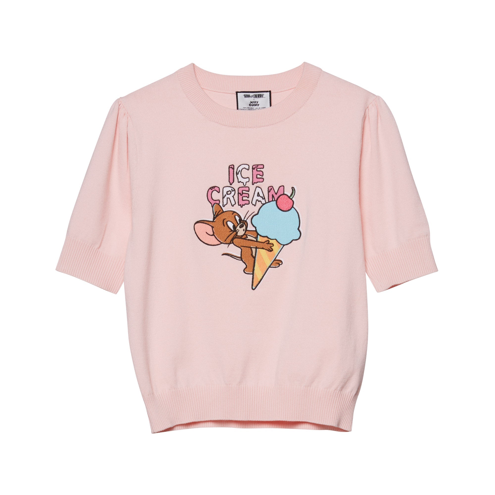 Top&Jerry Sweet Ice-Cream Knit Pullover Pink