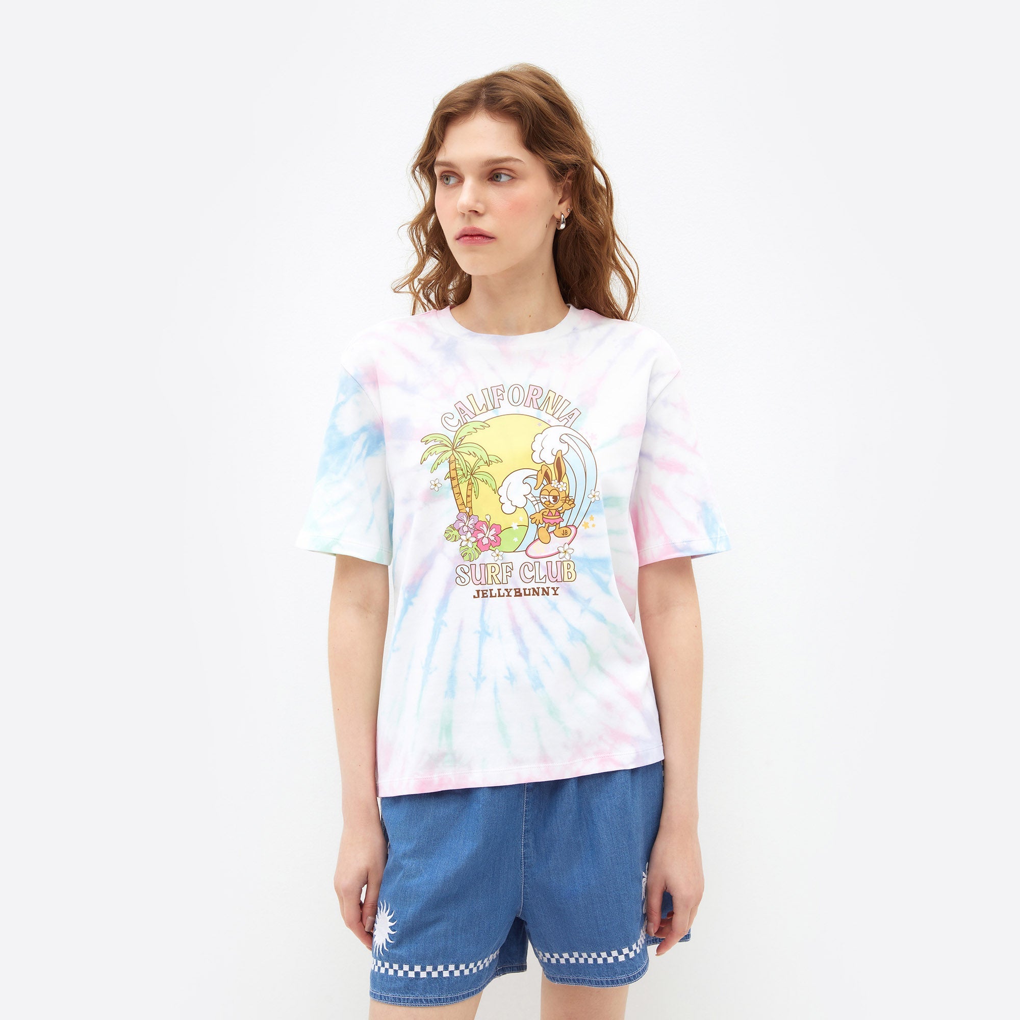 เสื้อยืด มัดย้อม Jelly Bunny Surf Club