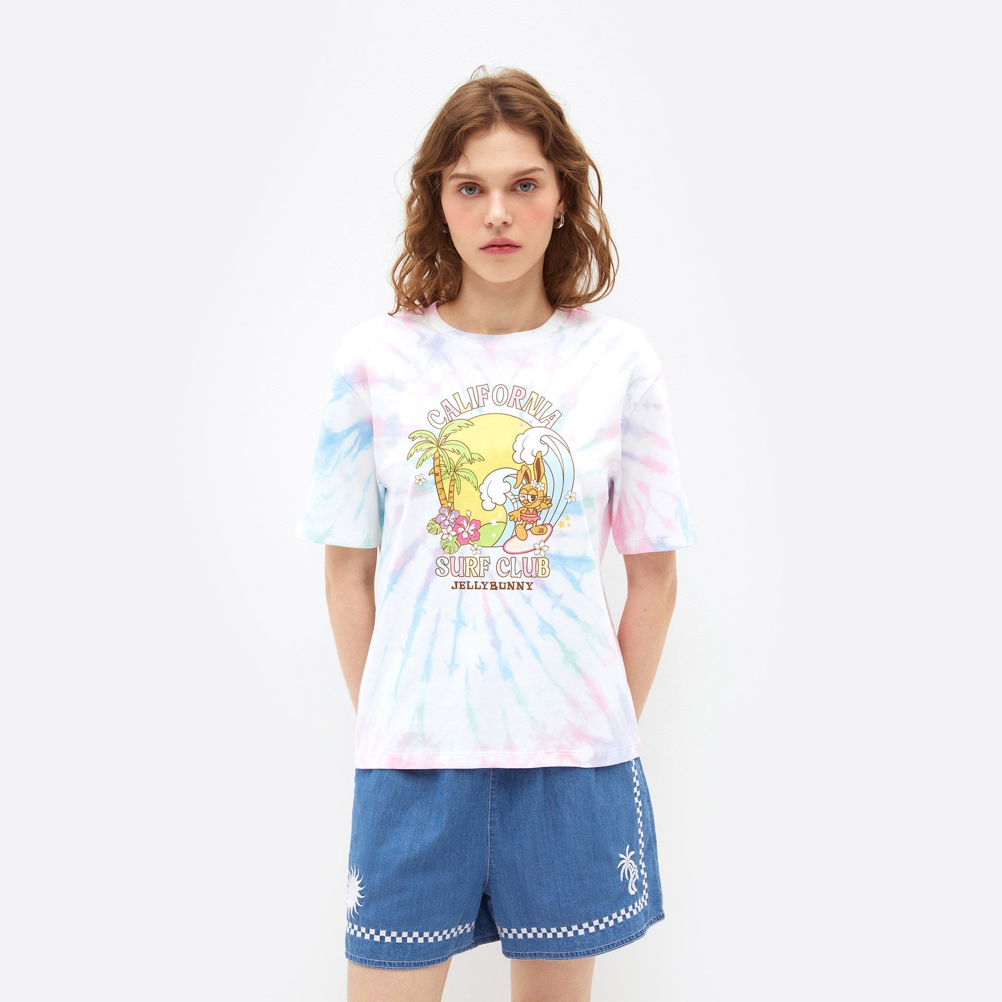 เสื้อยืด มัดย้อม Jelly Bunny Surf Club