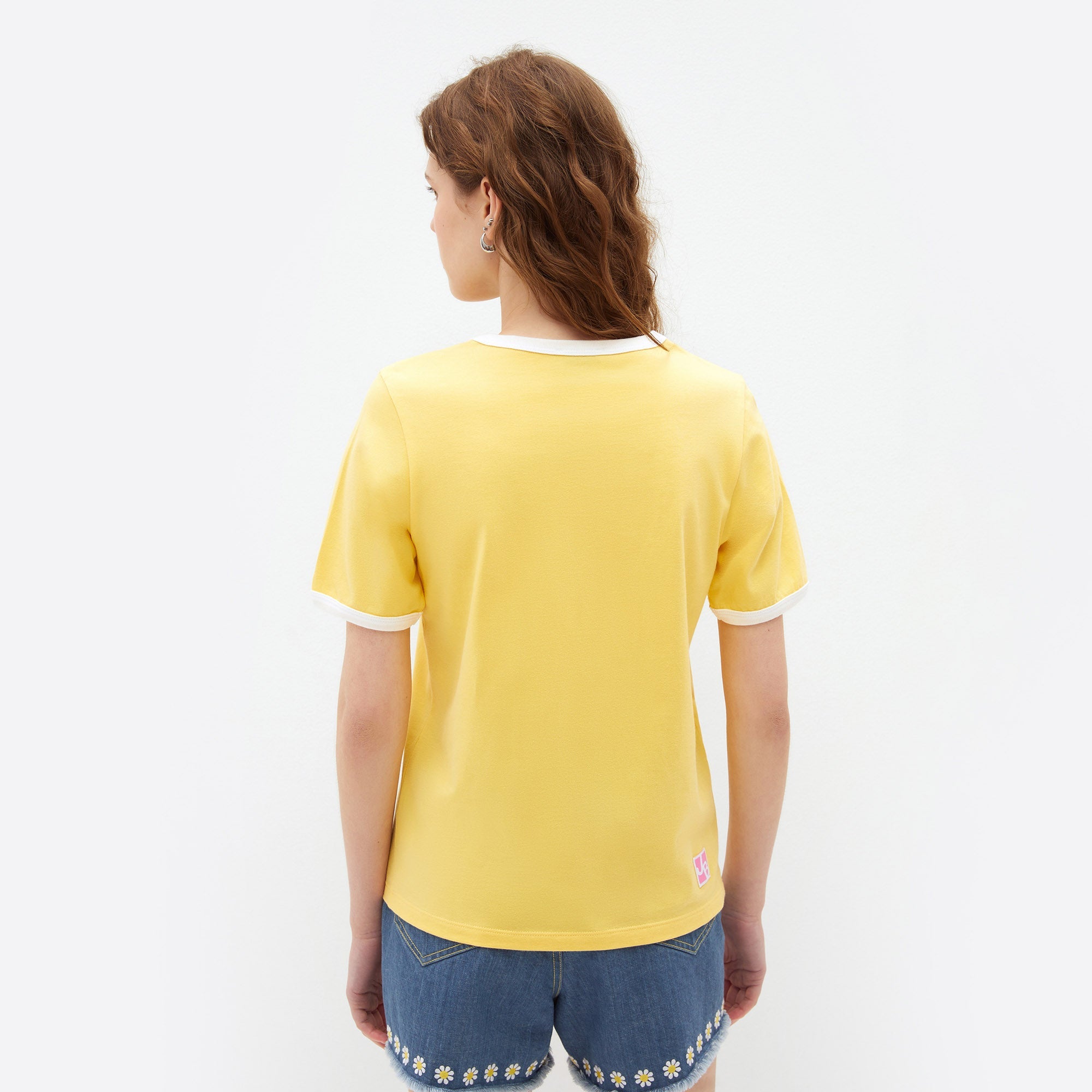 Jelly Bunny Surf Club Ringer T-Shirt Yellow