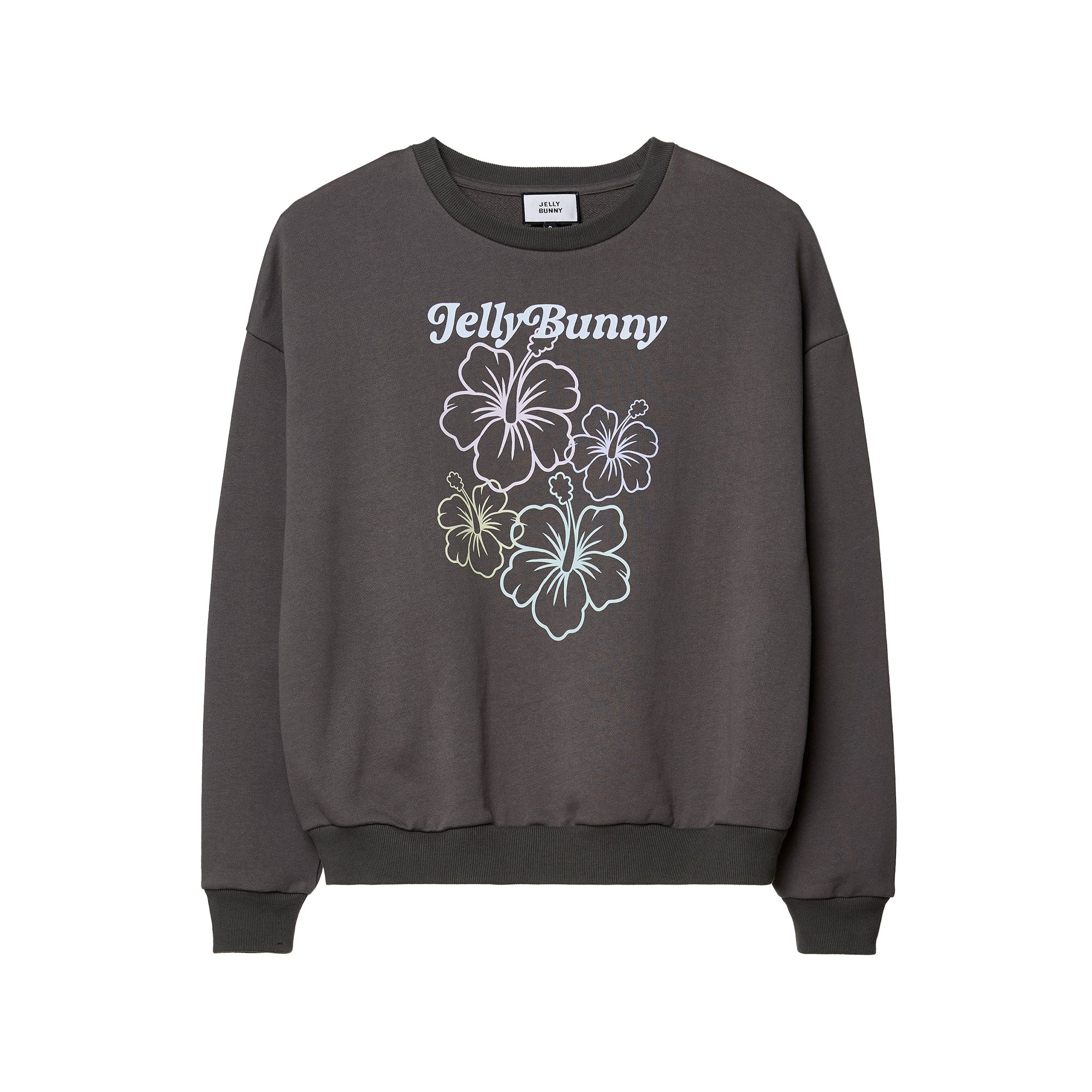 เสื้อสเวตเชิ้ต ทรงโอเวอร์ไซส์ ลายดอกไม้