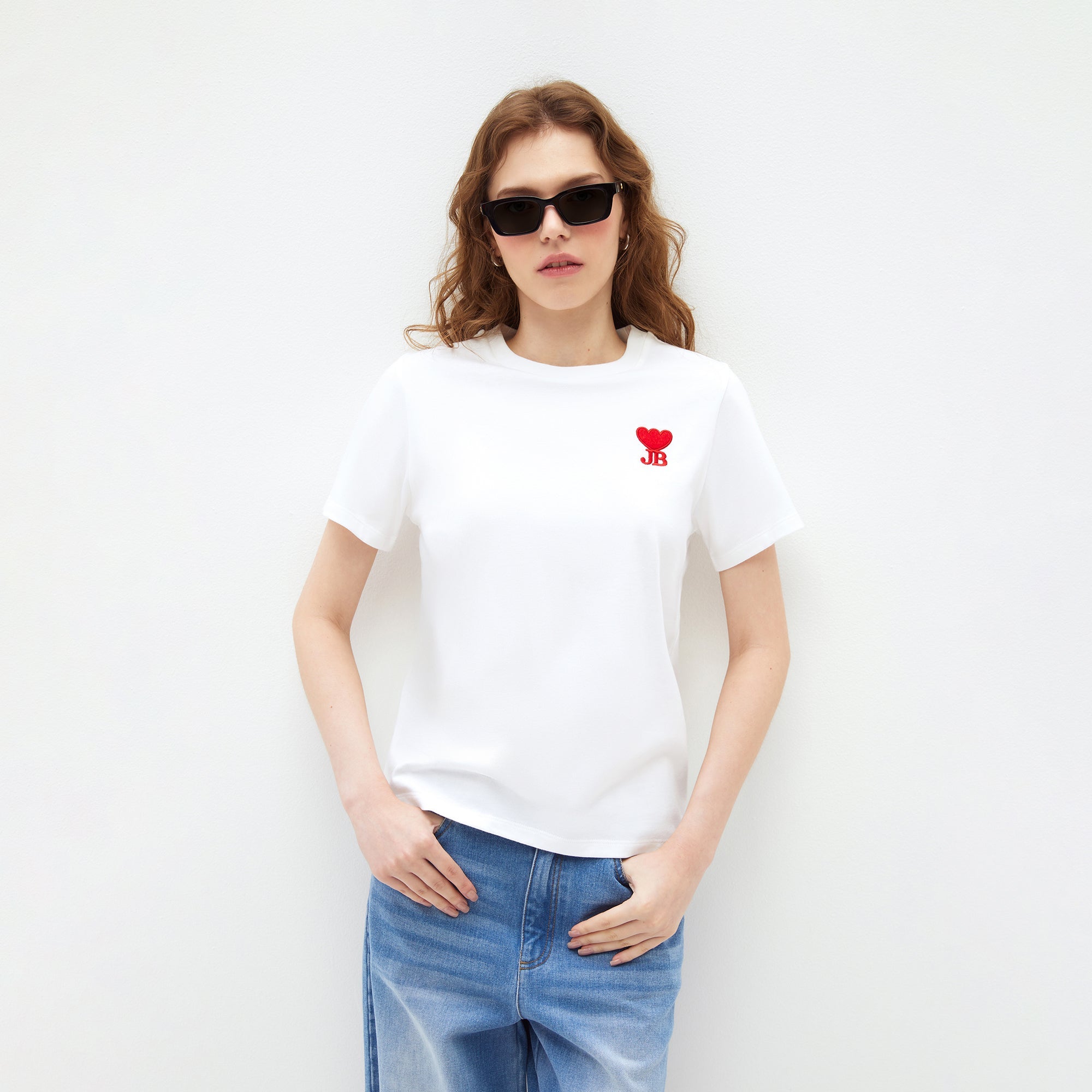 Jb Heart Relaxed-Fit T-Shirt White