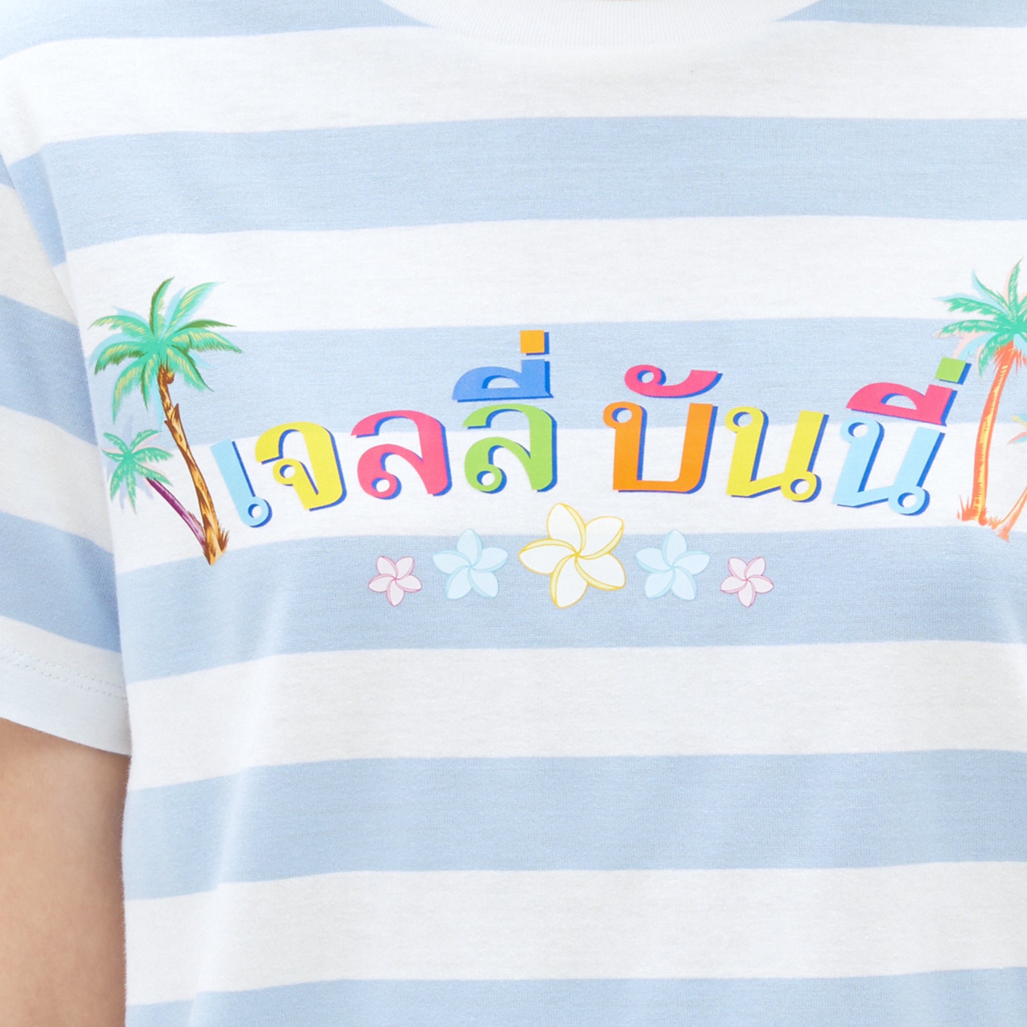 เสื้อยืด ทรงรีแลกซ์ฟิต ลายทาง JB Water Splash Fest