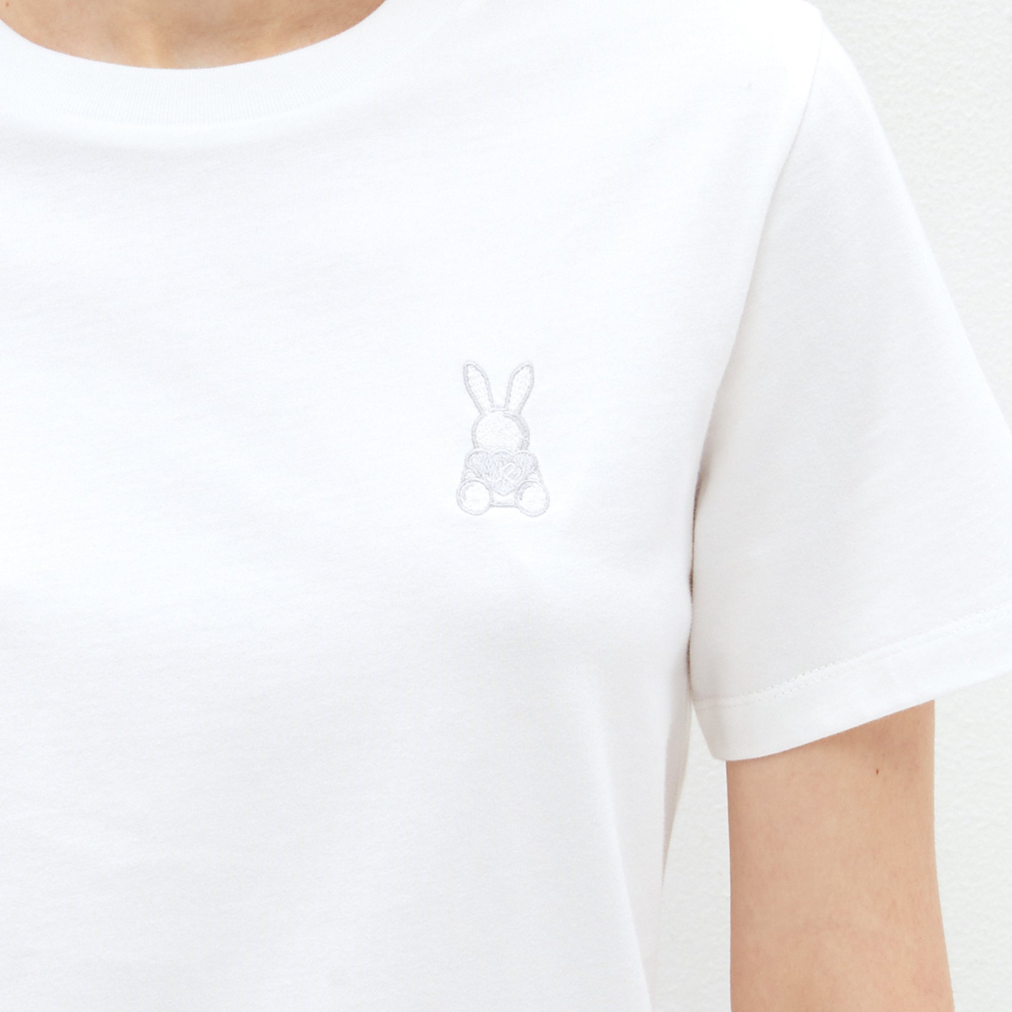 Embroidered Logo Cotton T-Shirt