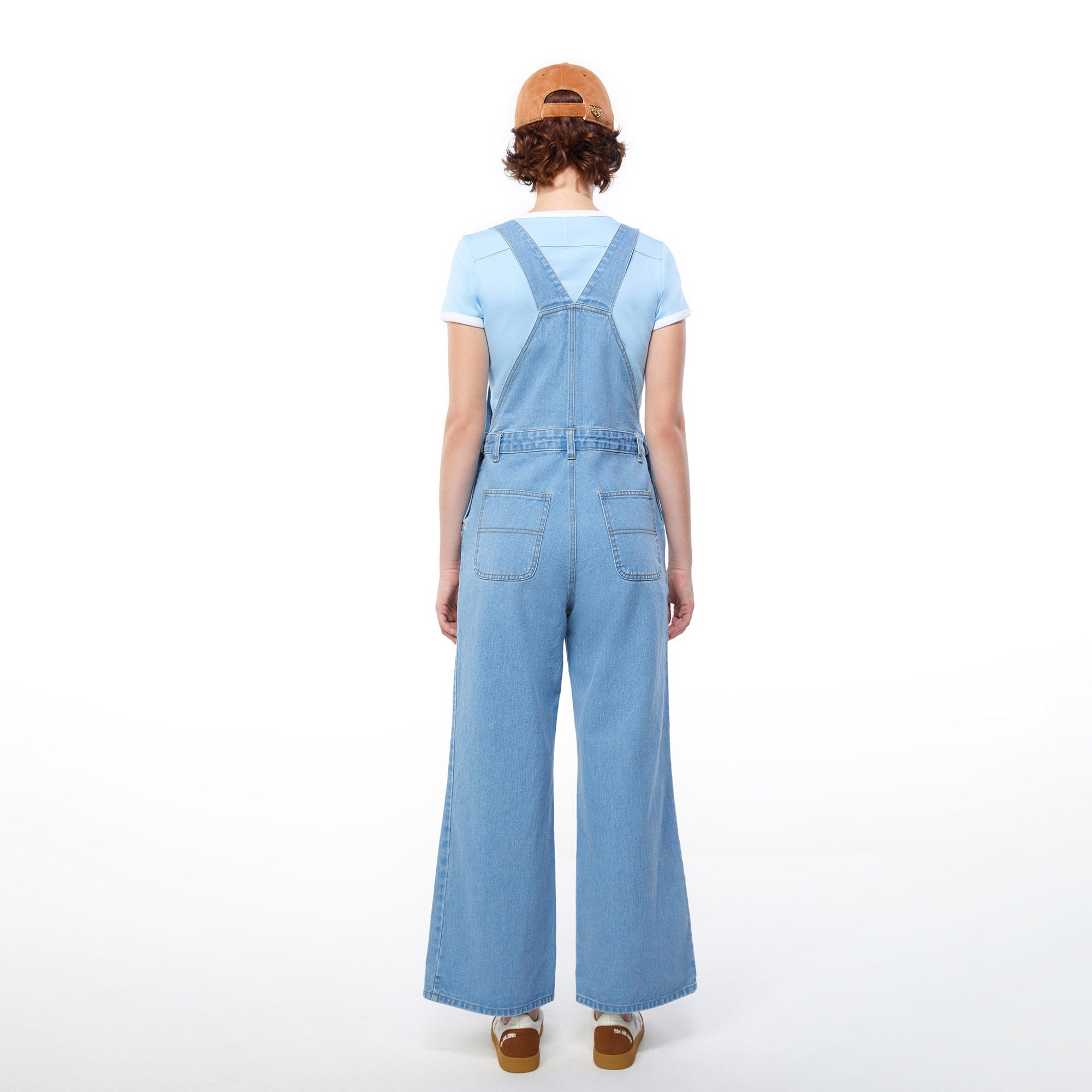 Tom and Jerry Sweet Ice-Cream Denim Overall Blue