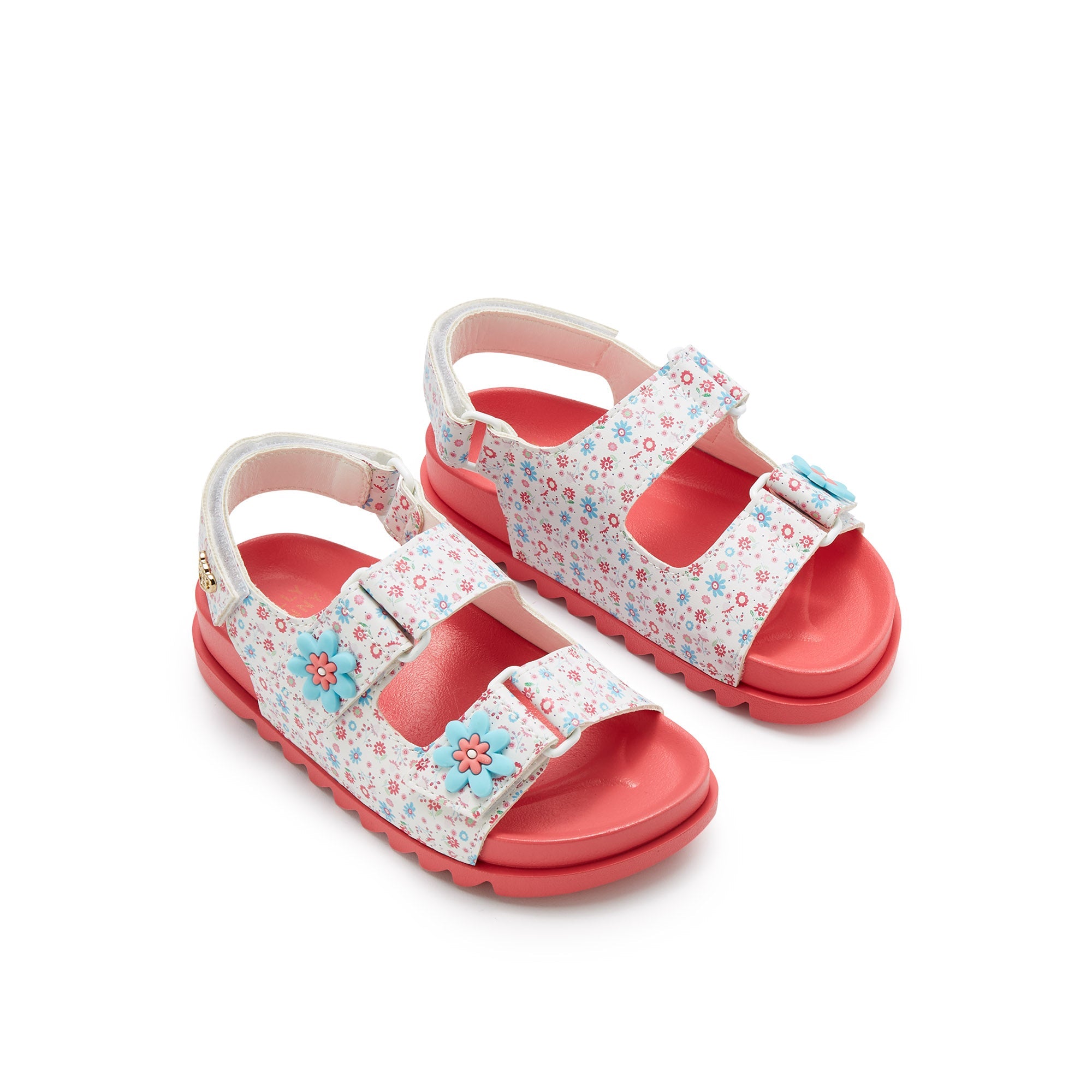 Mini Sporty Double Flat Sandals For Girls Multi Color