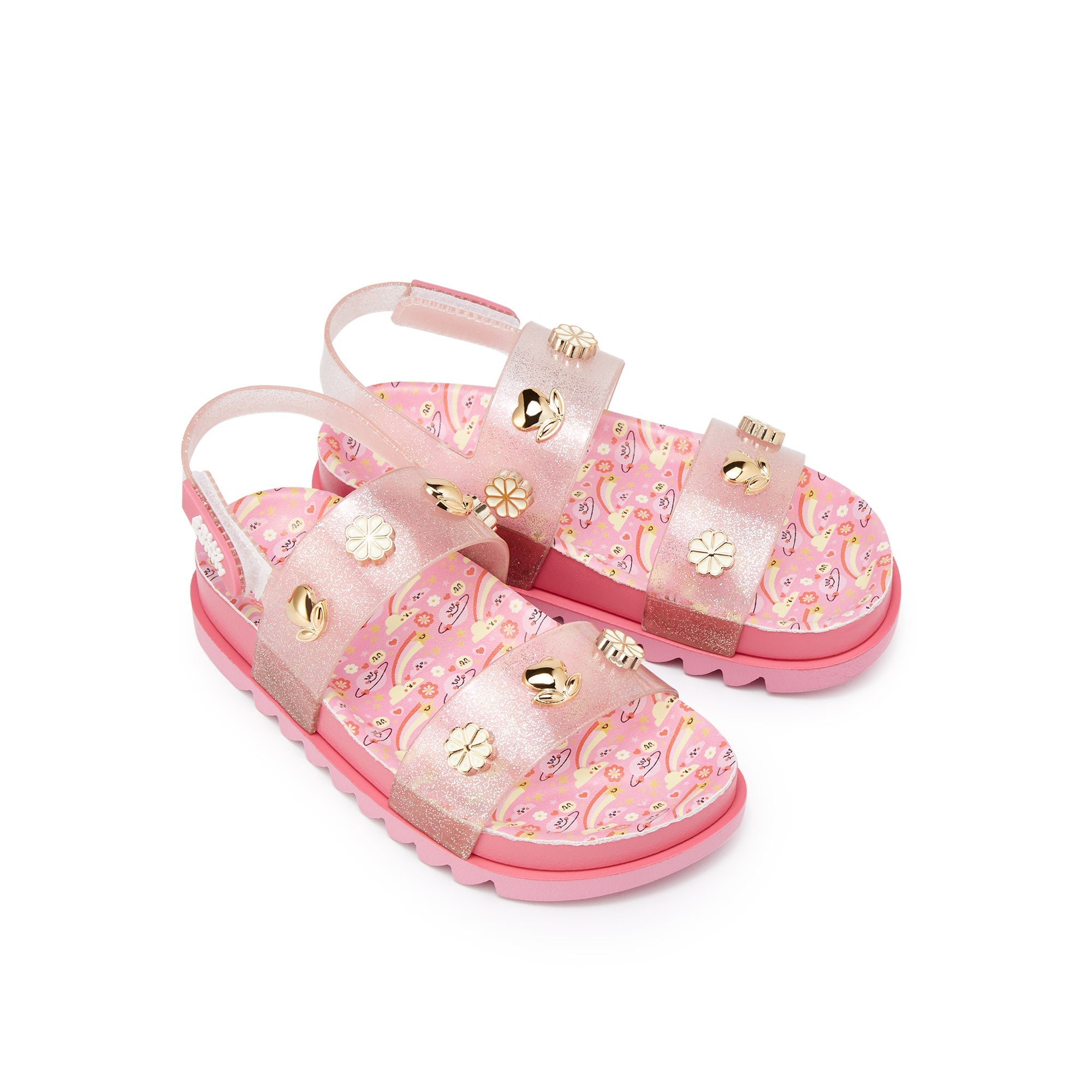 Mini Sporty Ava Flat Sandals For Girls Pink