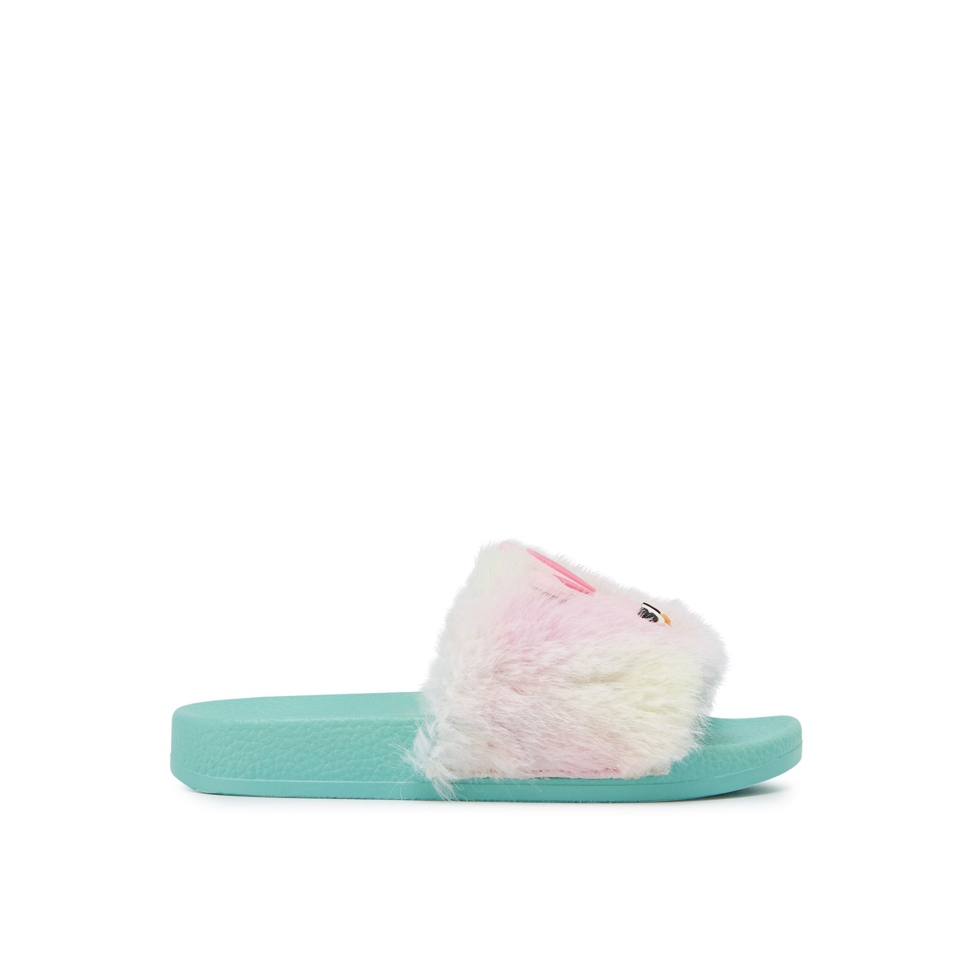 Mini Slide Marshmallow Flat Sandals For Girls Green