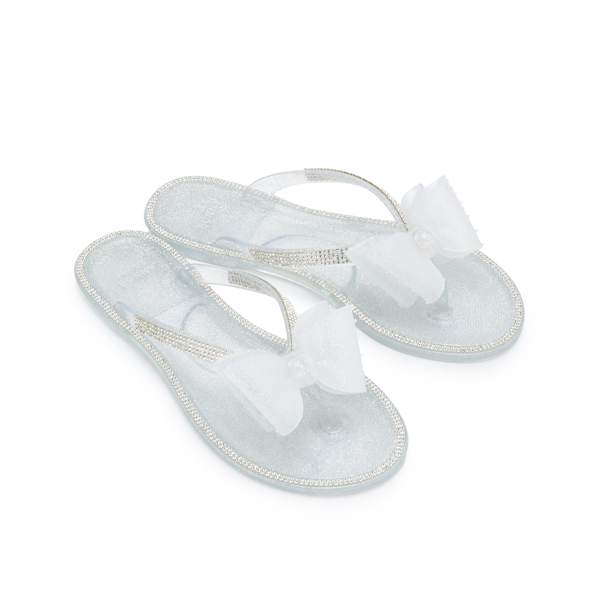 Yuzu Flat Sandals Silver