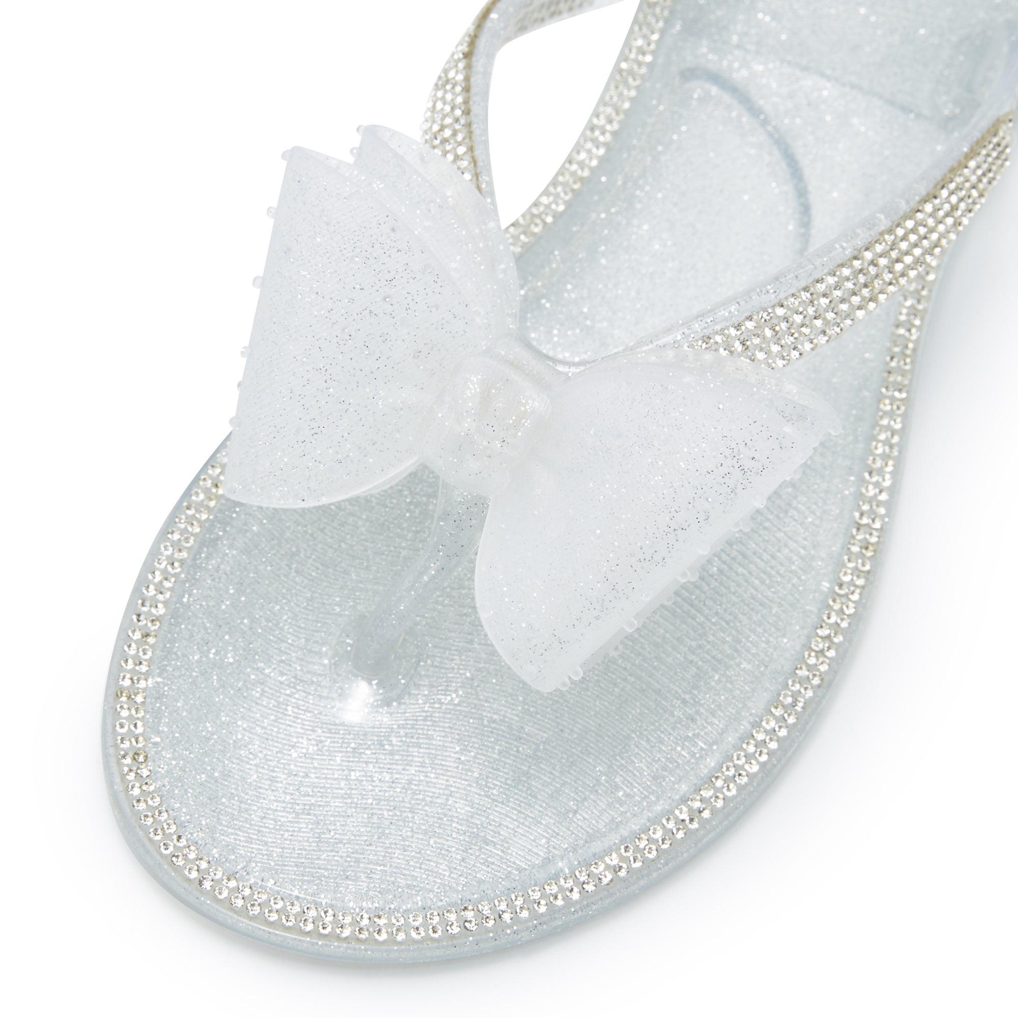 Yuzu Flat Sandals Silver