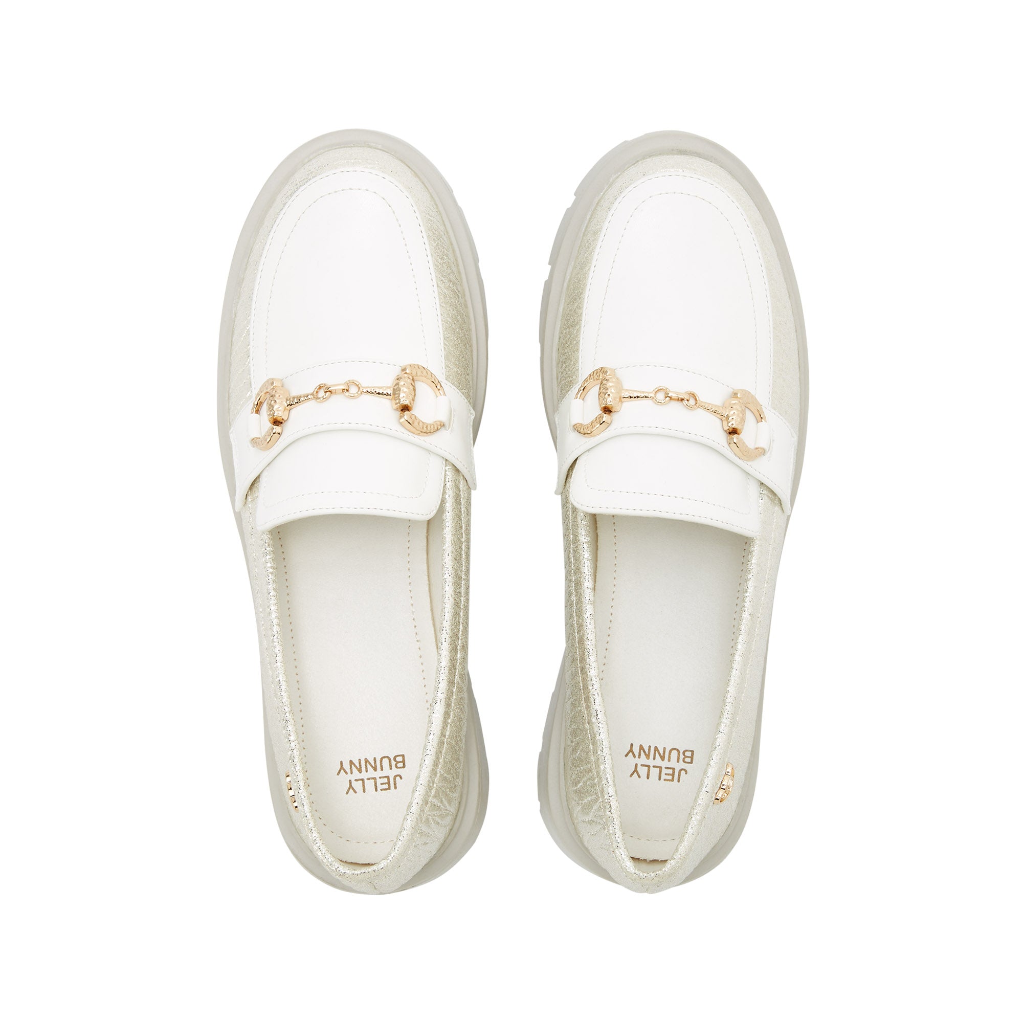 Caden Nyoni Platform Loafers White