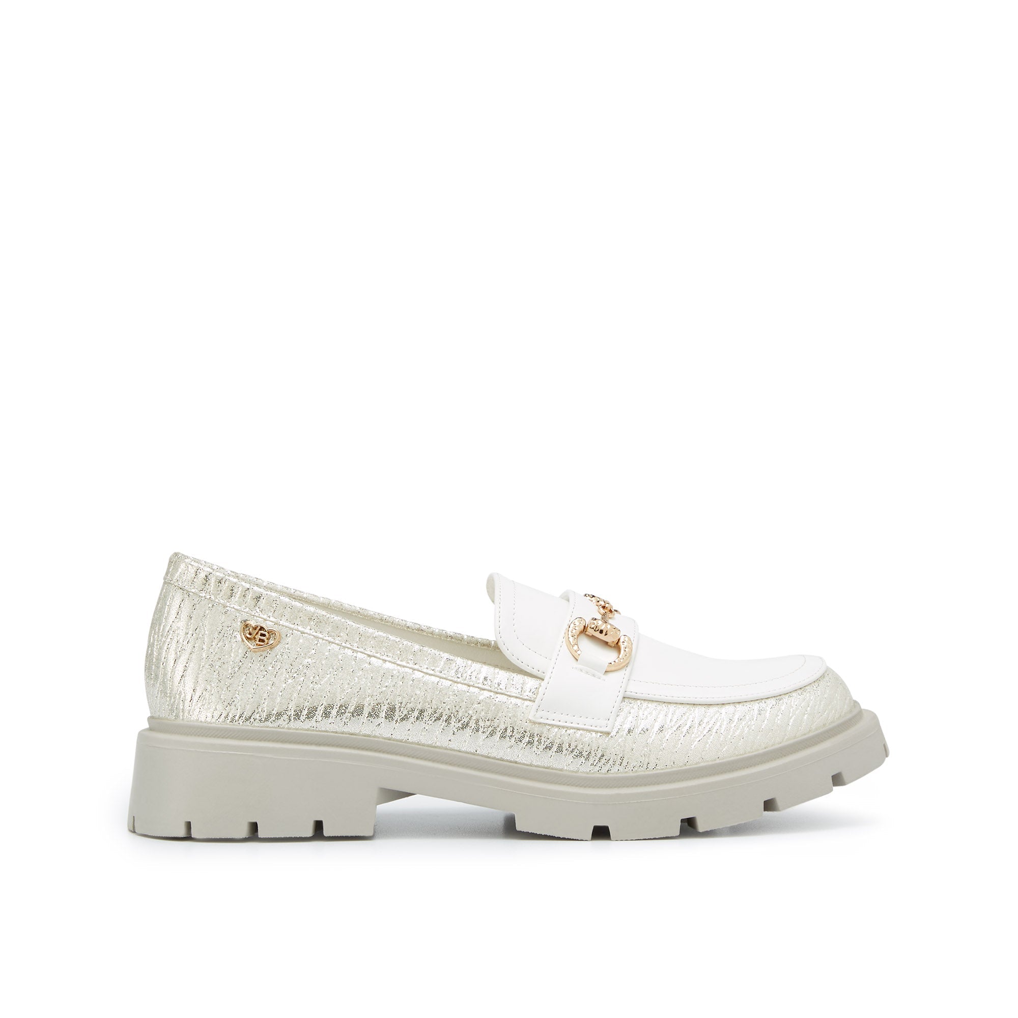 Caden Nyoni Platform Loafers White