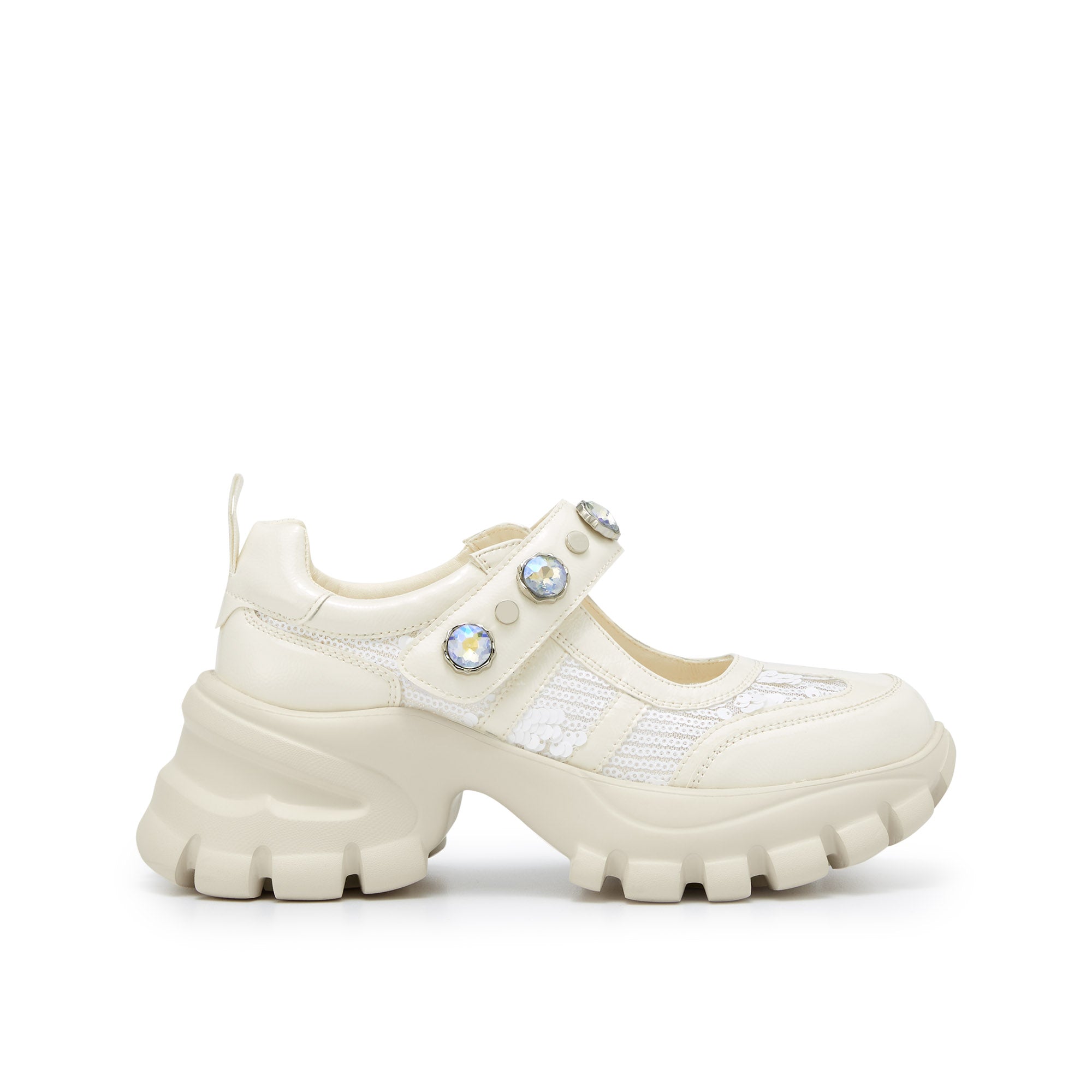 Zora Platform Mary Janes Ivory