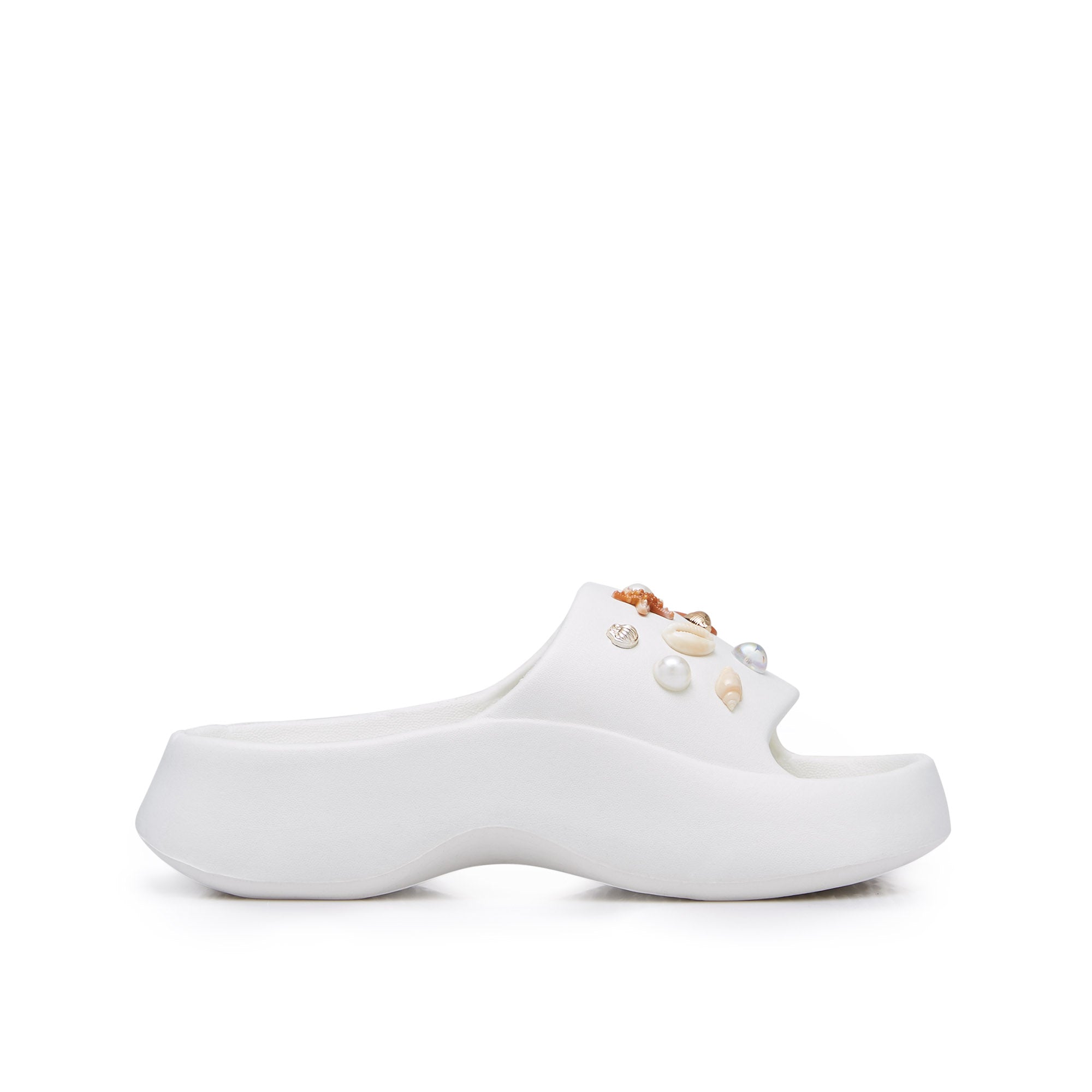 Sven Sea Platform Sandals White