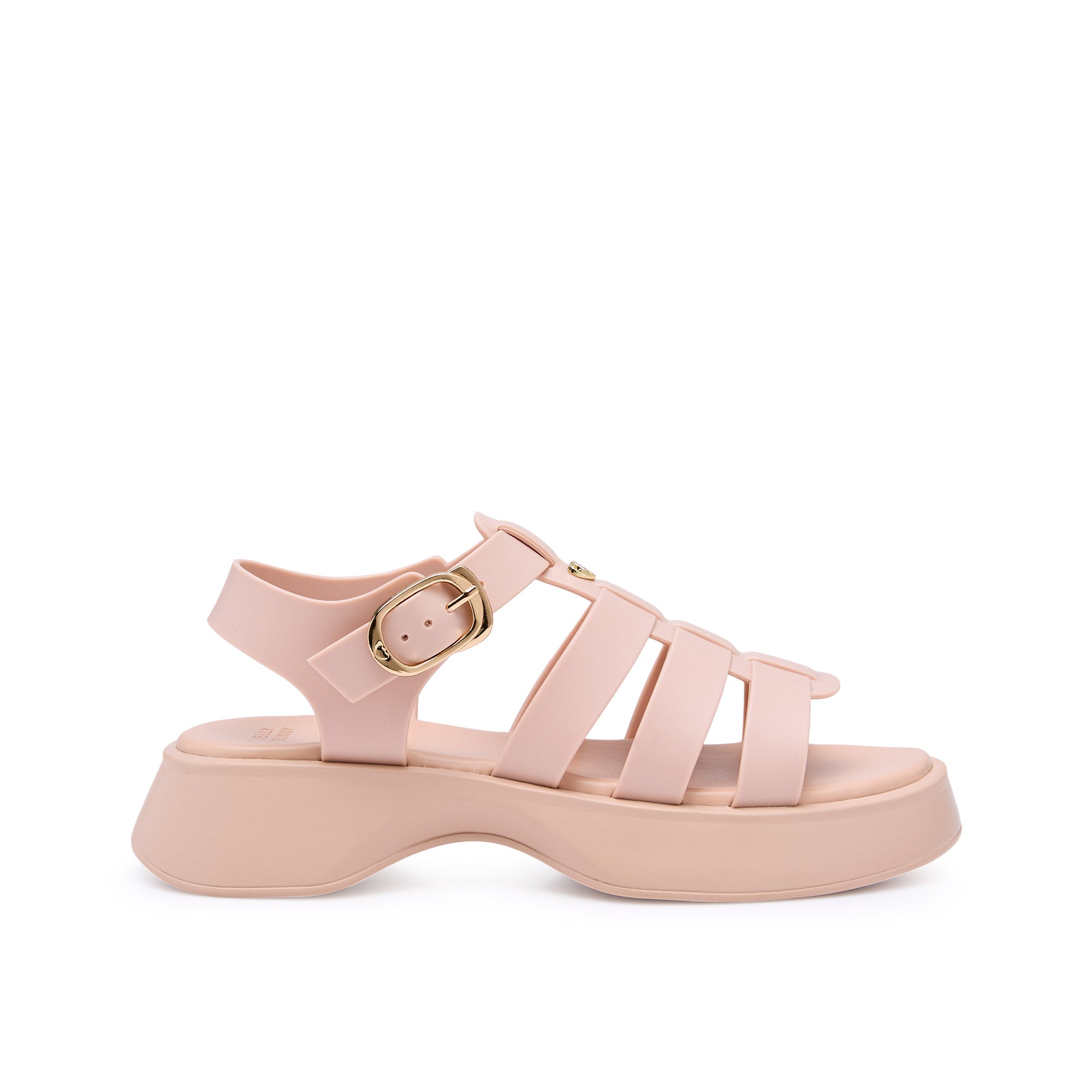 รองเท้าแตะแพลตฟอร์ม Sanretsu Beige