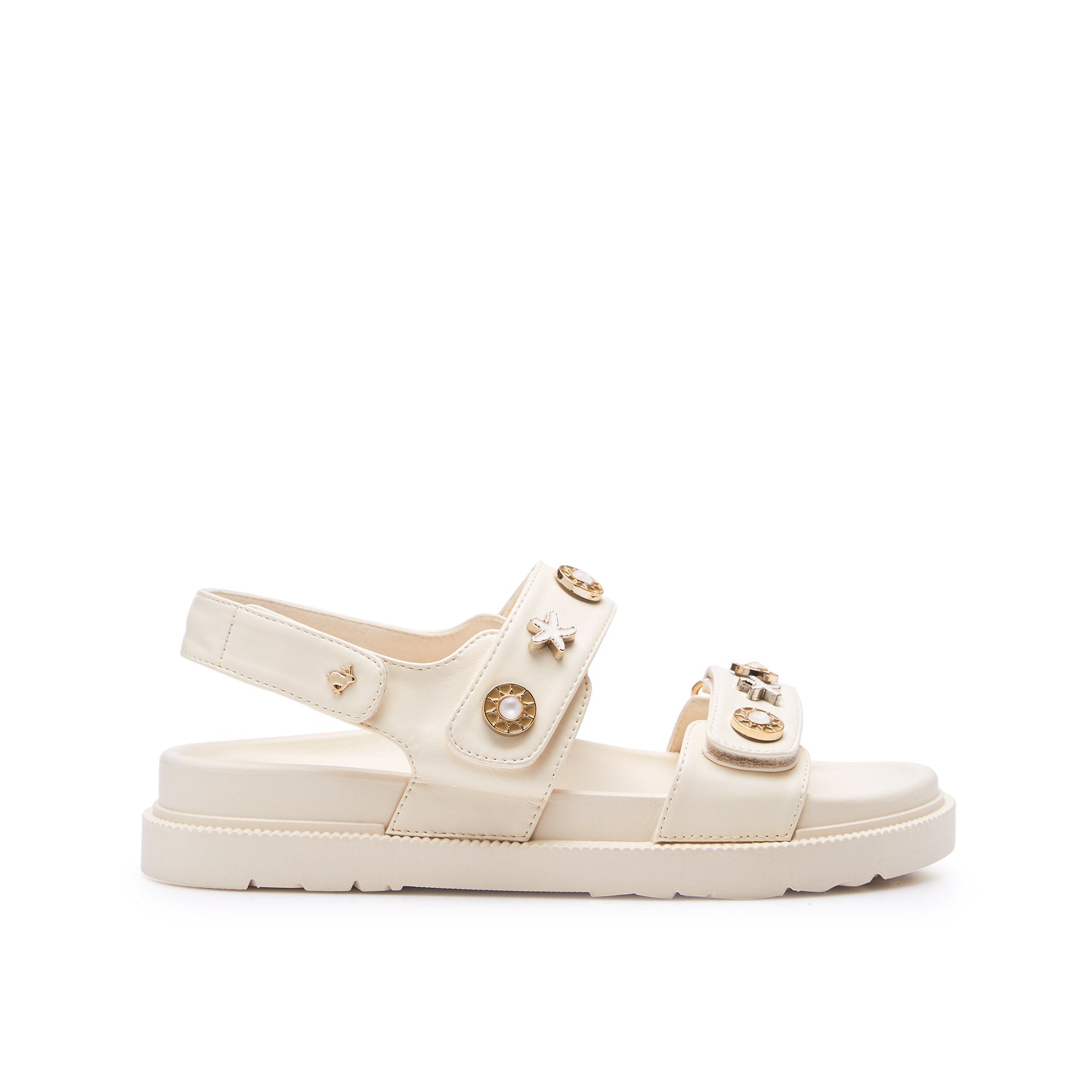 Manjiro Flat Sandals White - Main Image