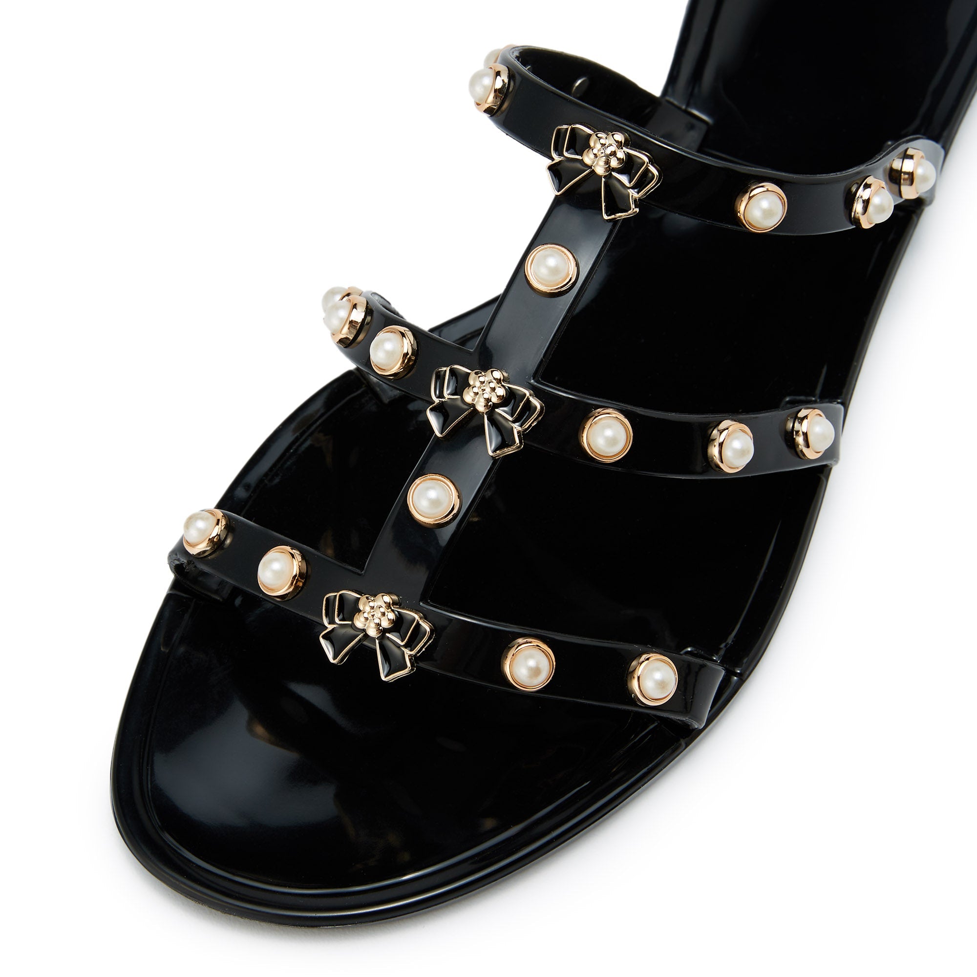 Alice Luella Flat Sandals Black