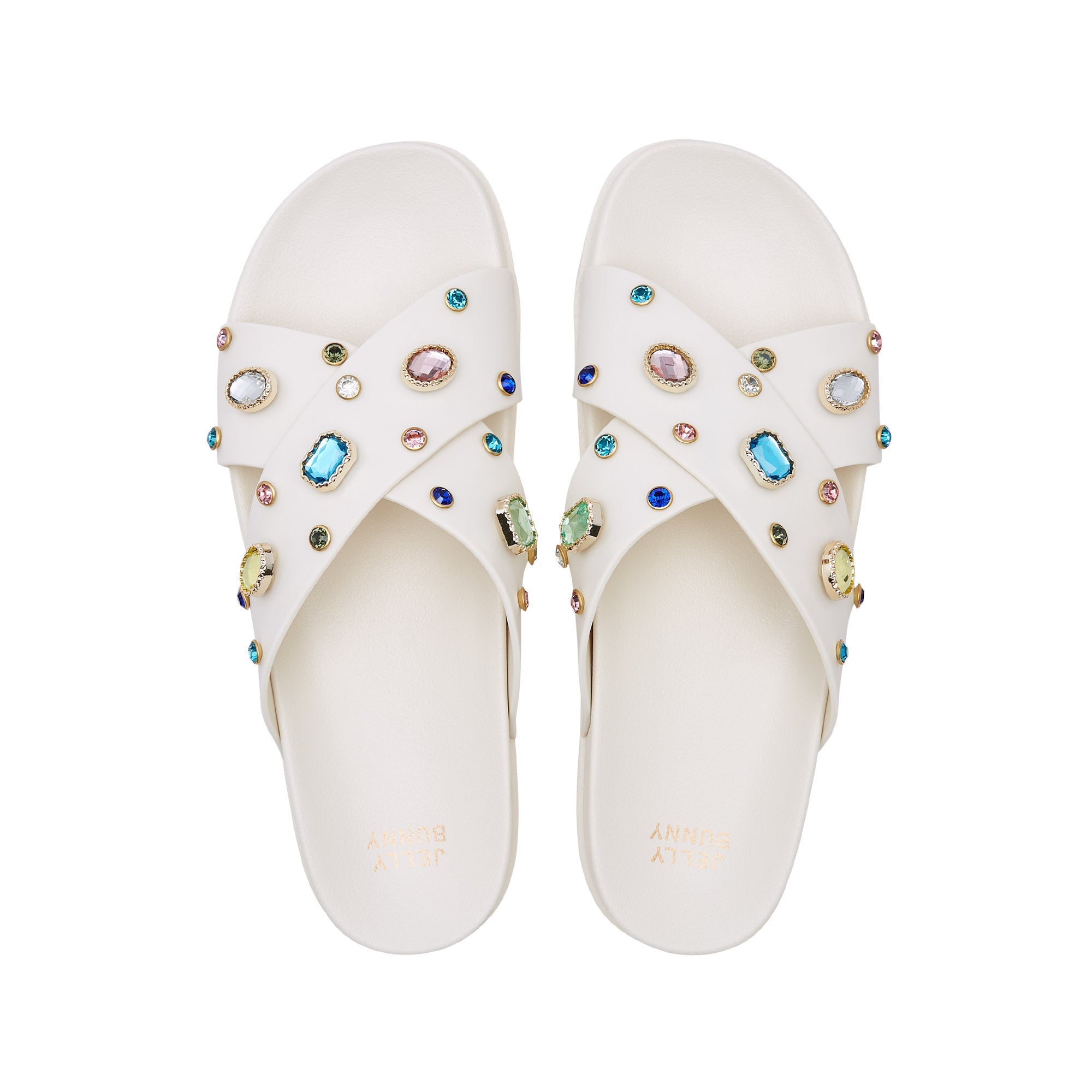 Enoteca Flat Sandals Ivory