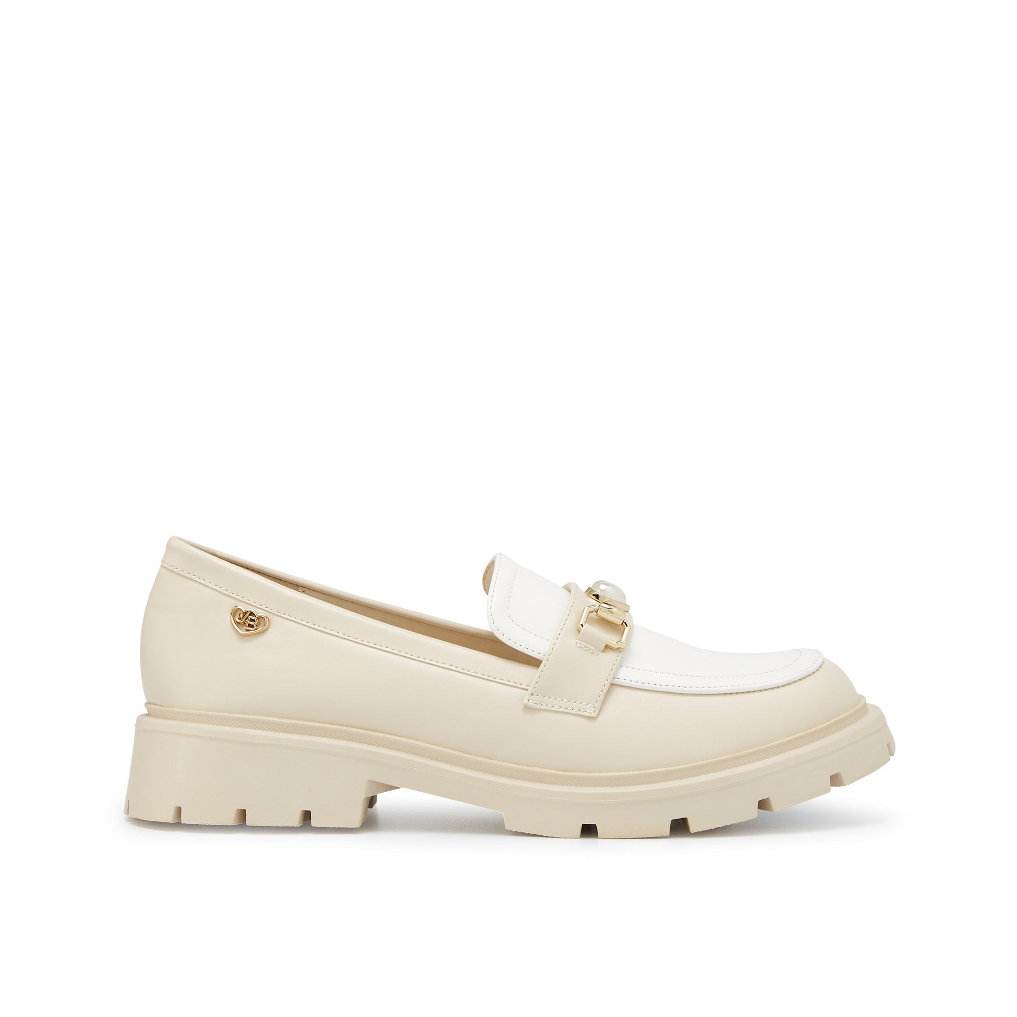 Caden Nylah Platform Loafers Beige