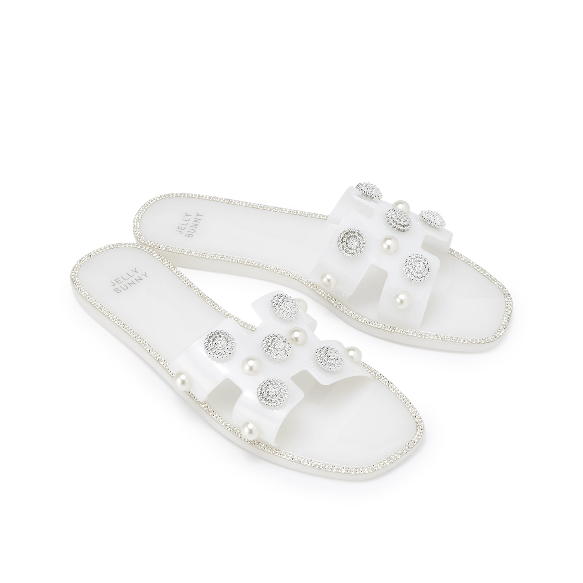 Martina Flat Sandals White