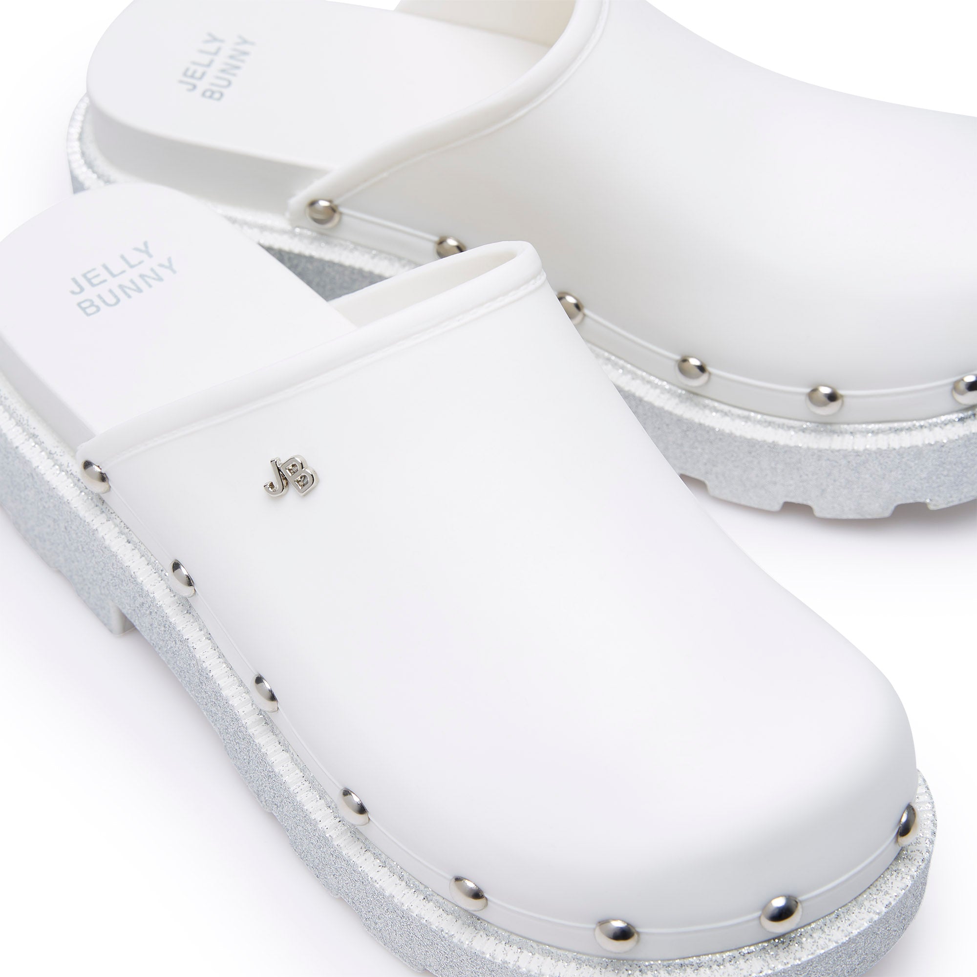 Benedetto Sylvia Plain Platform Clogs White