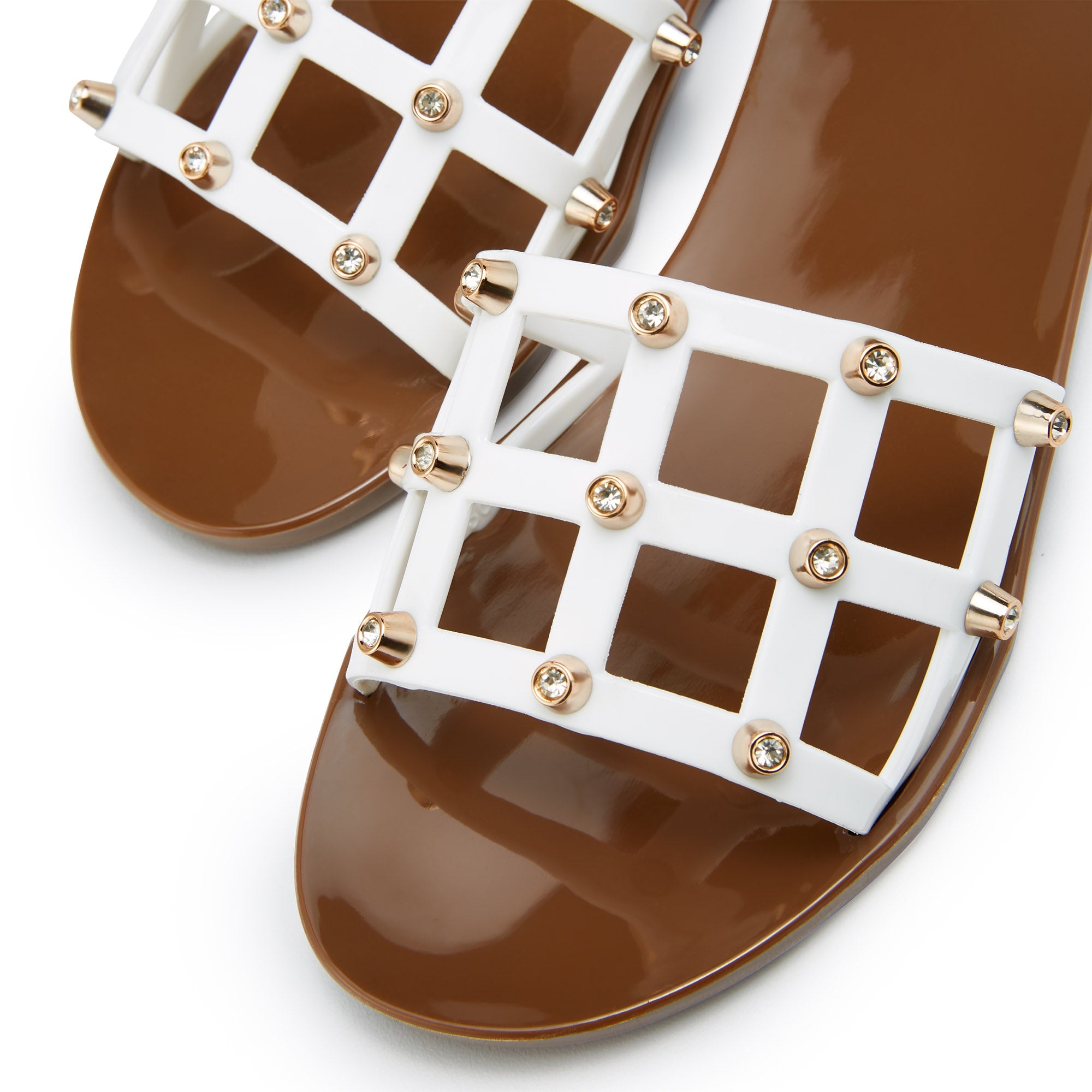 Fermin Leanna Flat Sandals Light Brown