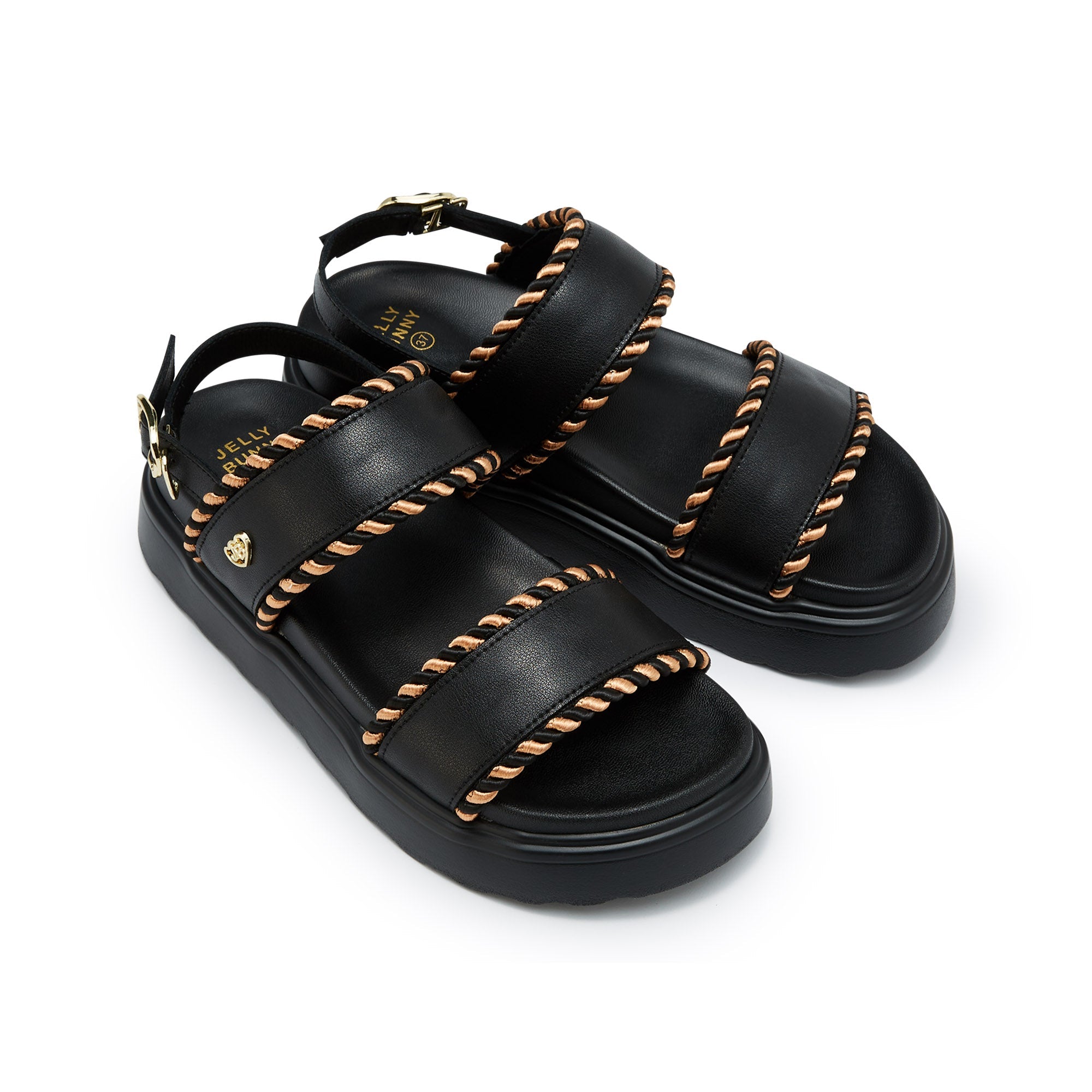 Nuria Platform Sandals Black