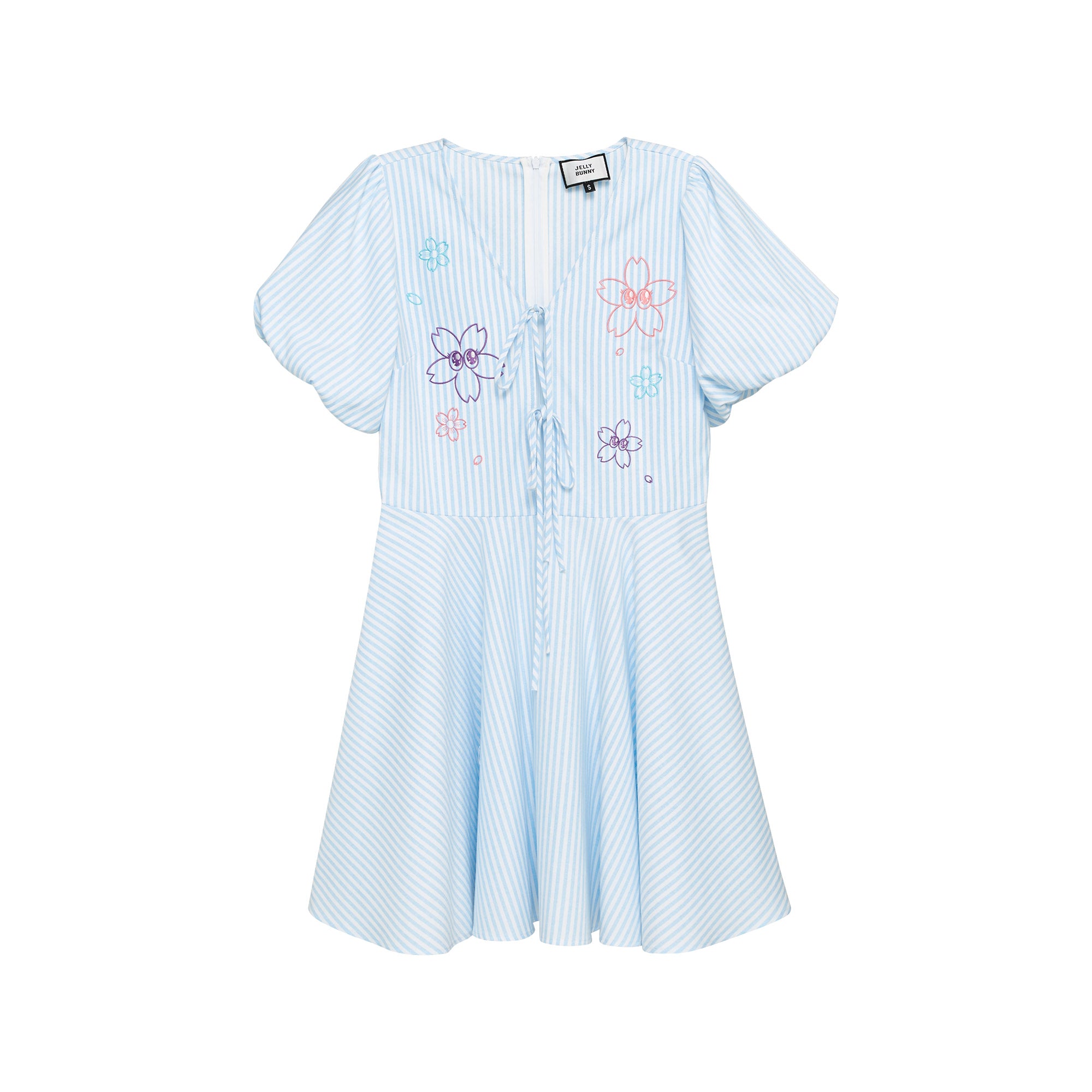 Stripe Sakura Mini Dress Blue
