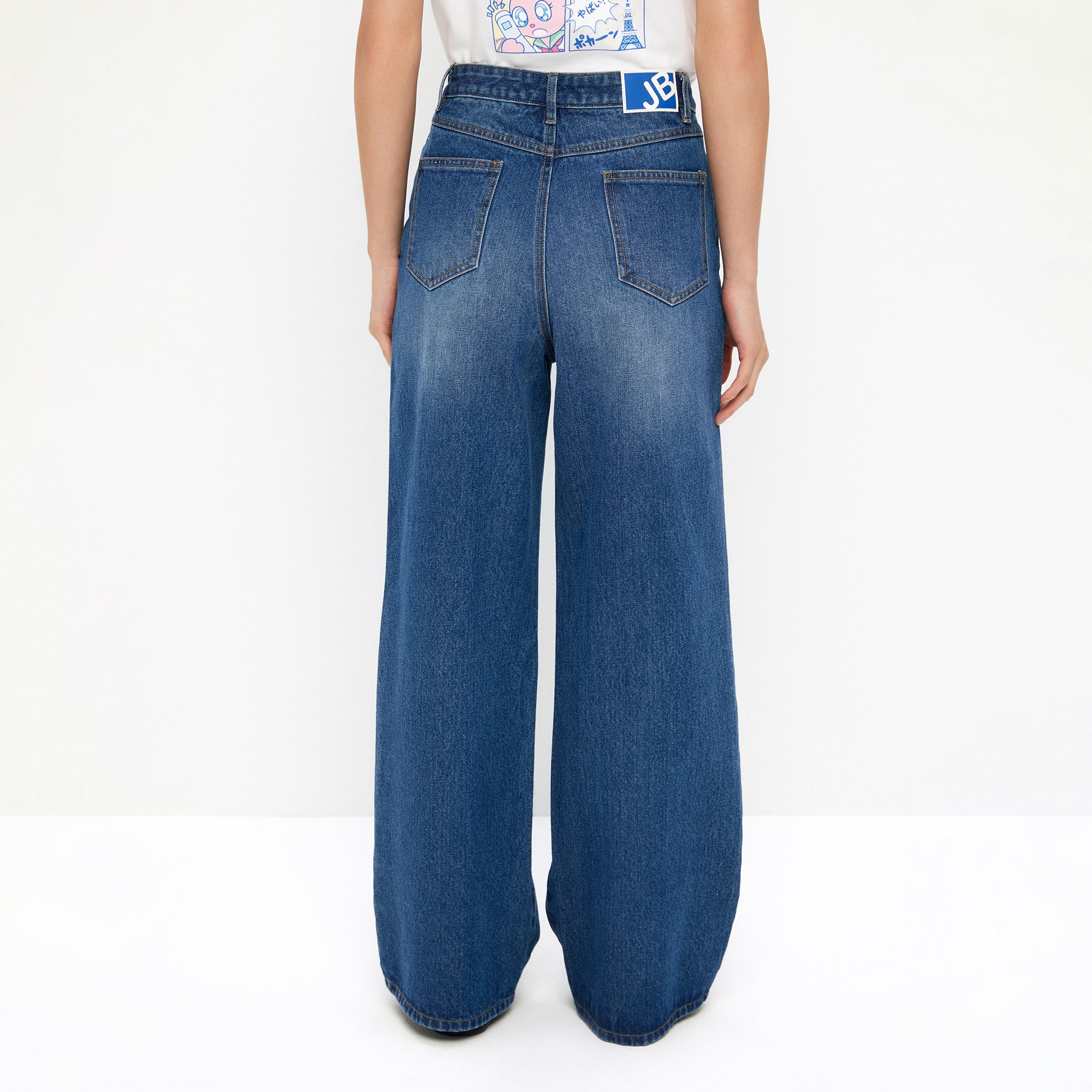 กางเกงเดนิมพิมพ์ลายกระต่าย Jerme Blue