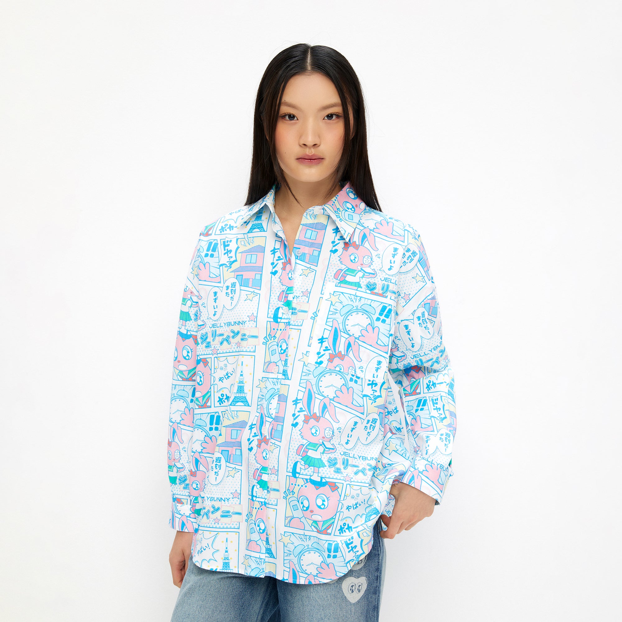 เสื้อเชิ้ตพิมพ์ลายกระต่าย Jerme Multi Color