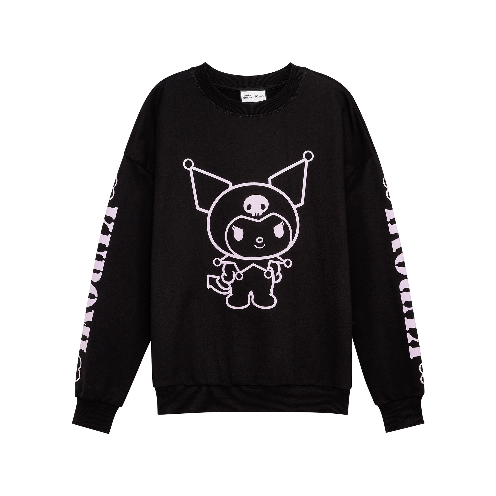 เสื้อพูลโอเวอร์พิมพ์ลายการ์ตูน Kuromi Black