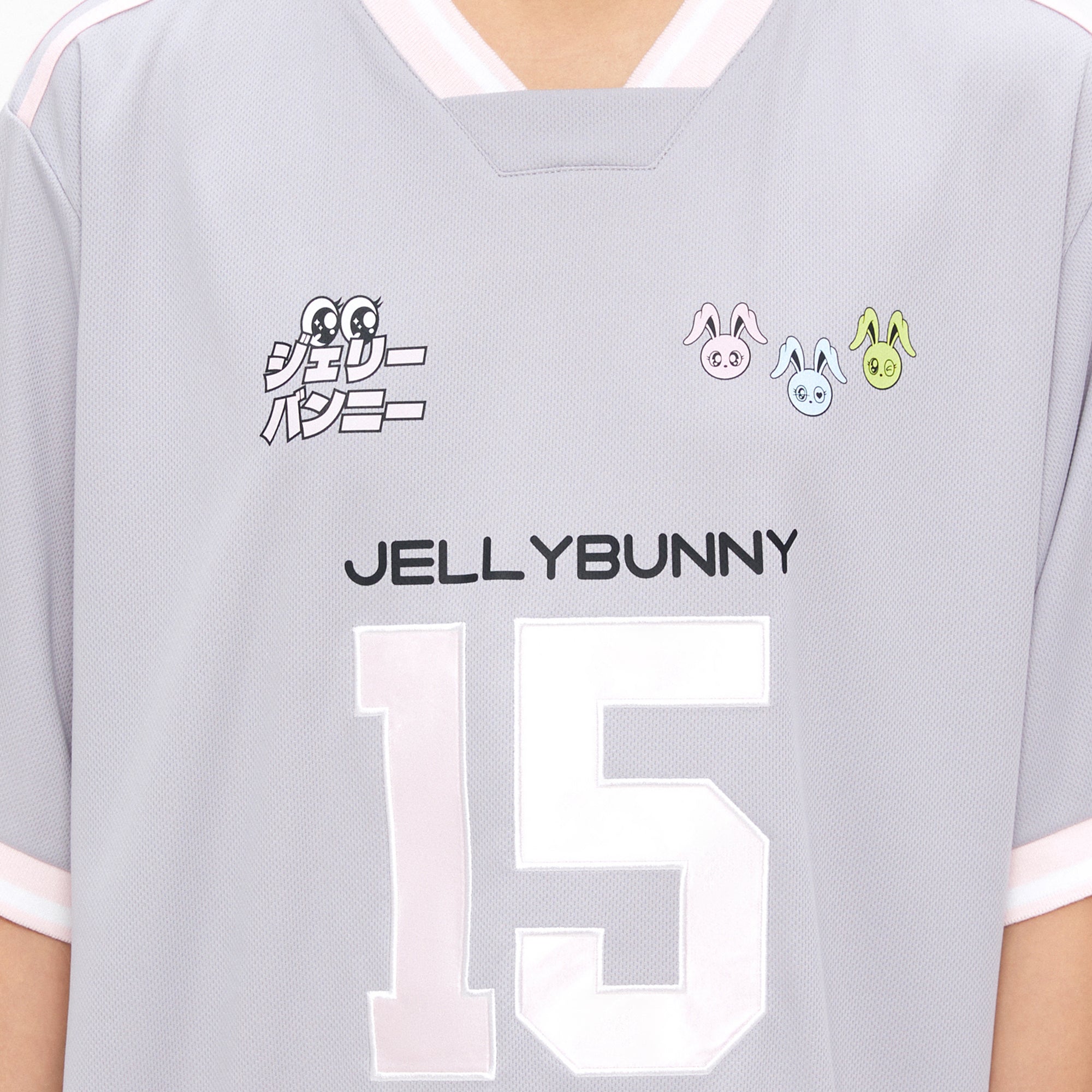 เสื้อแขนสั้นปักลาย Grey