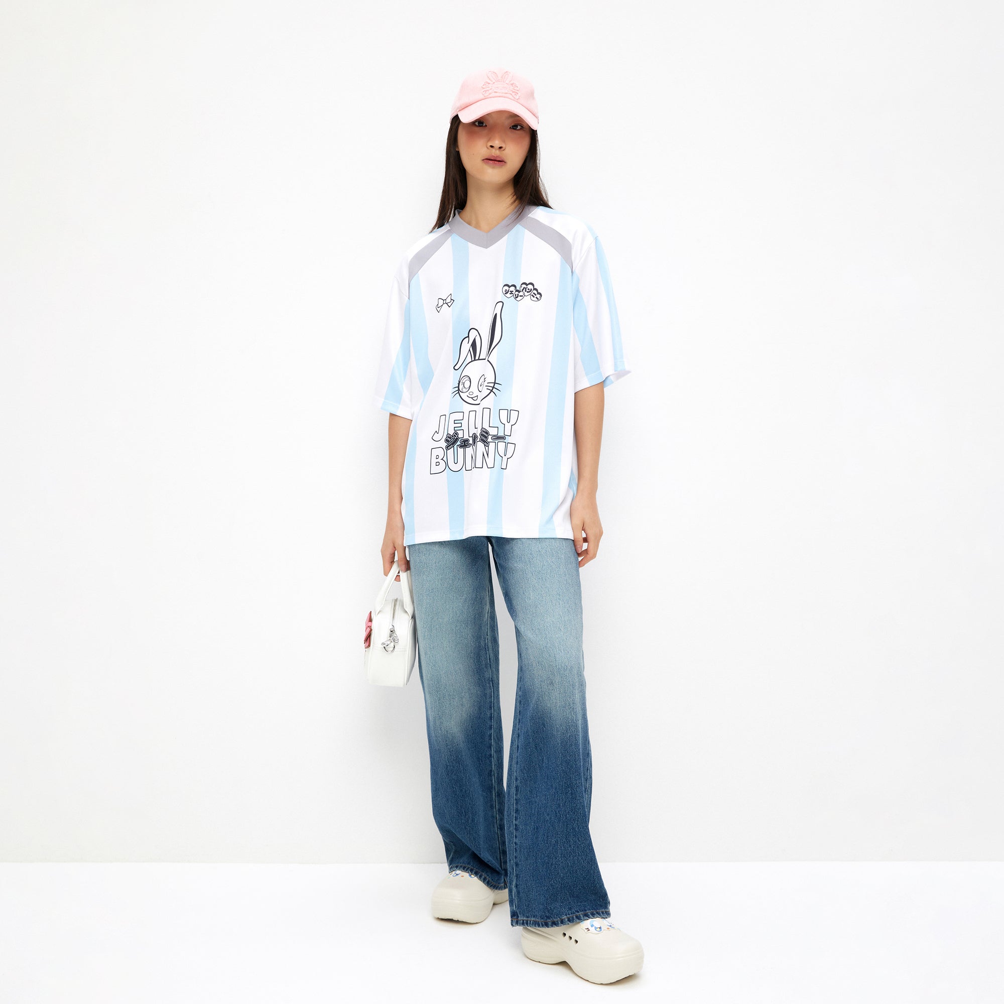 เสื้อลายทางพิมพ์ลายกระต่าย Jereme Multi Color